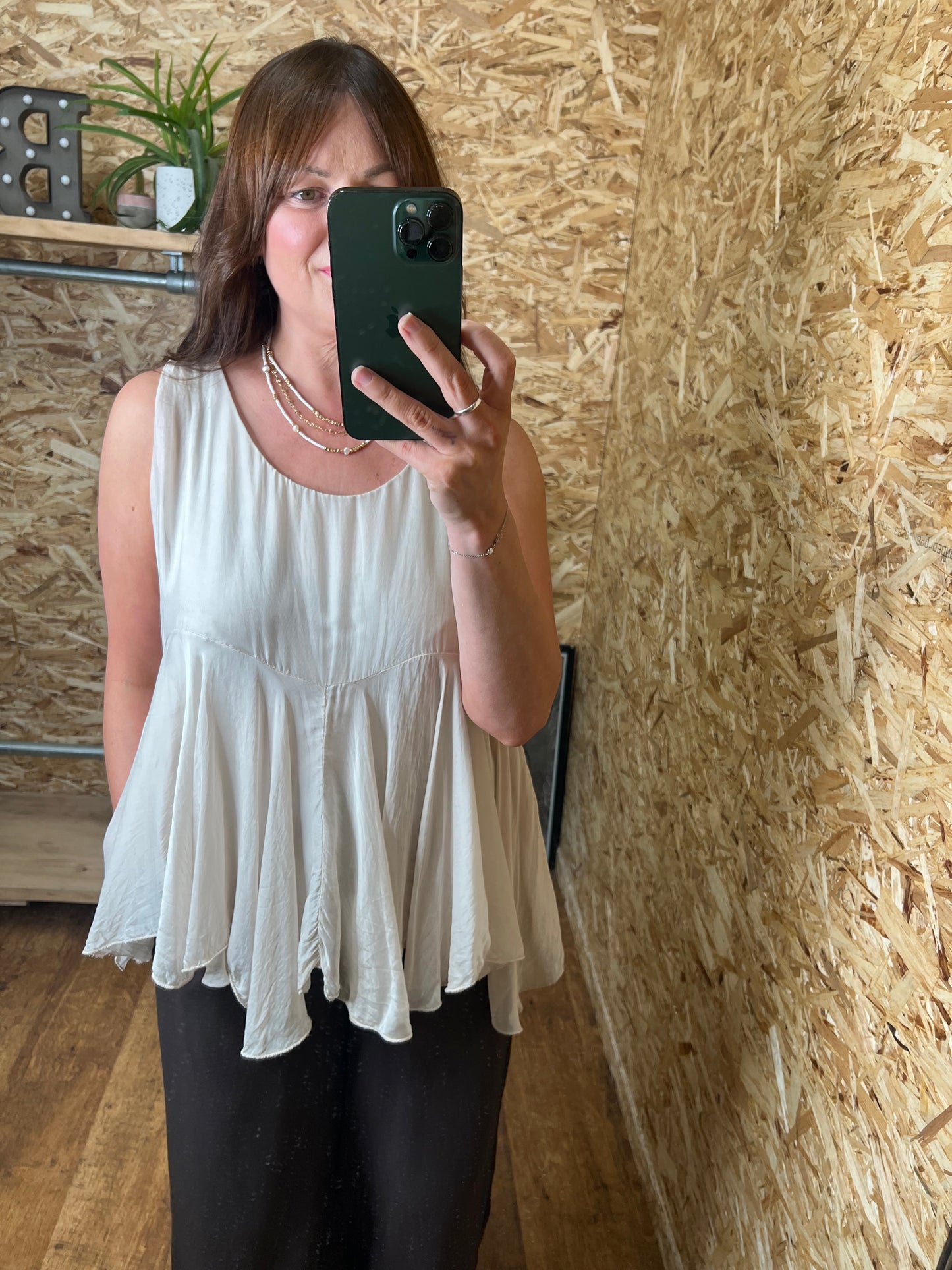 Lorella Silk Mix Top