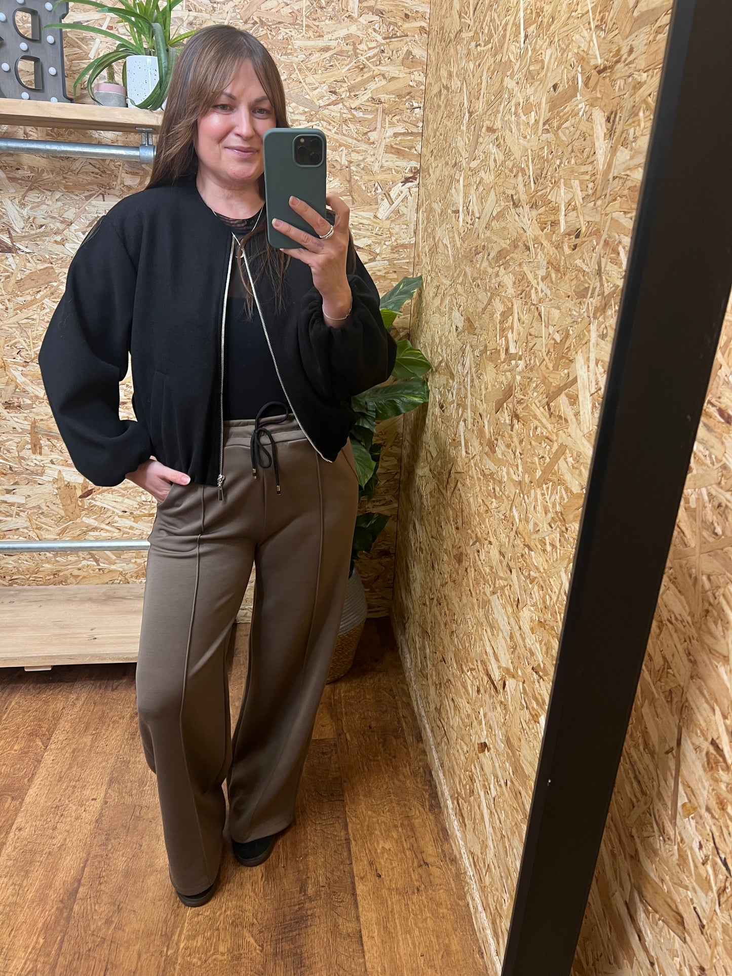 Collarless Bomber Jacket