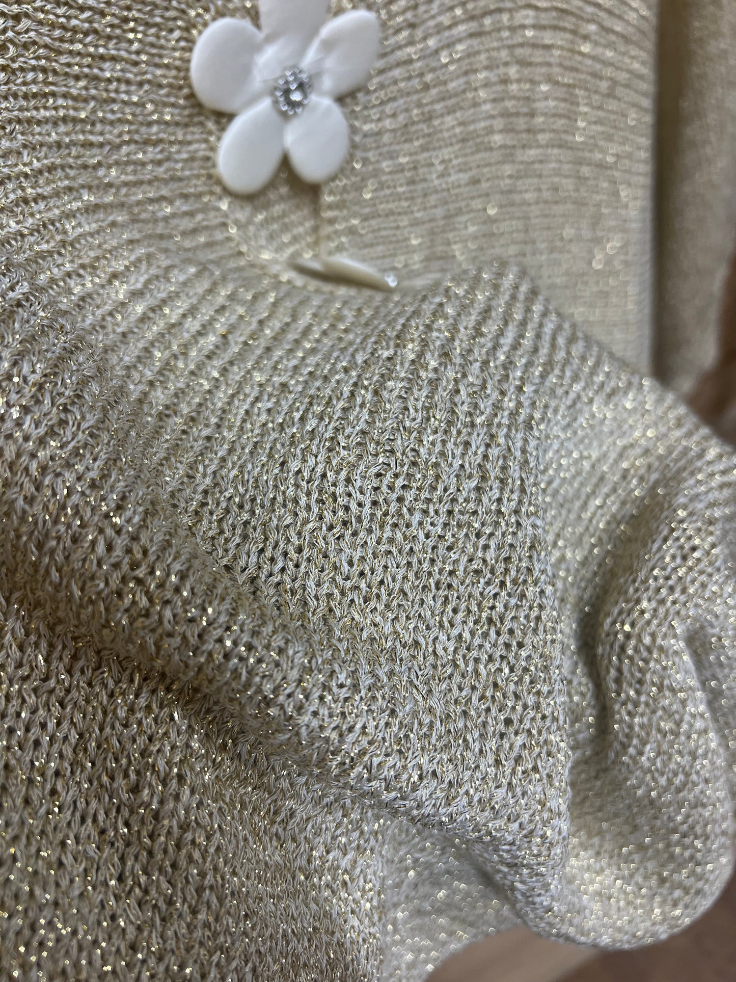 Gold Daisy Back Knit