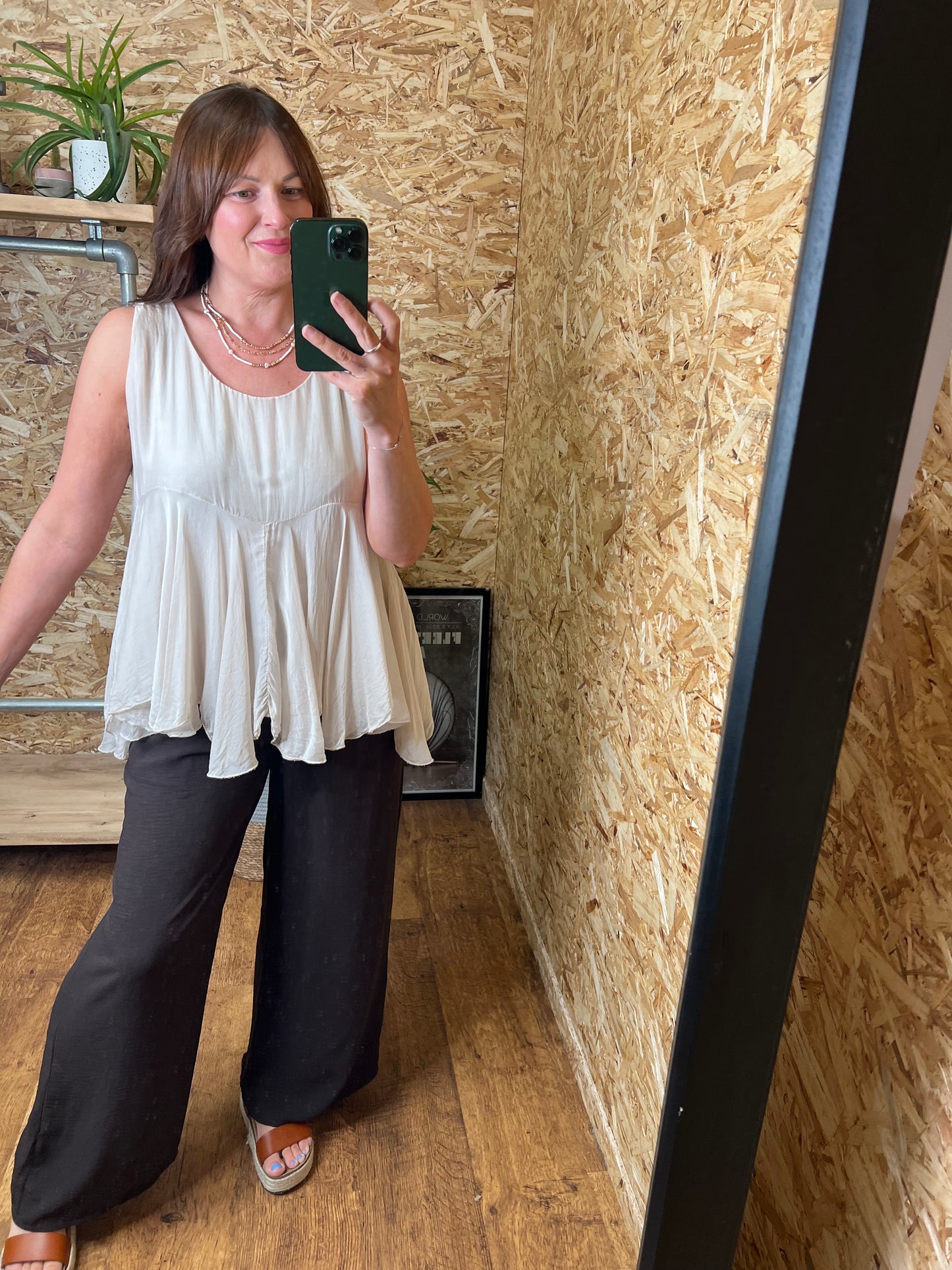 Lorella Silk Mix Top