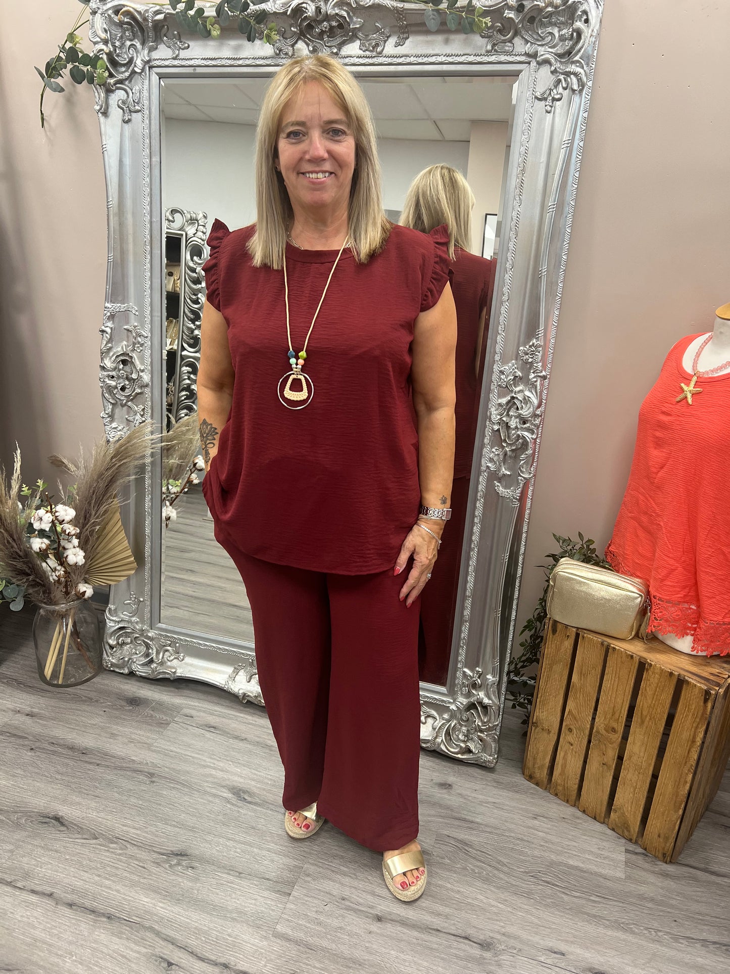Ebony Frill Top