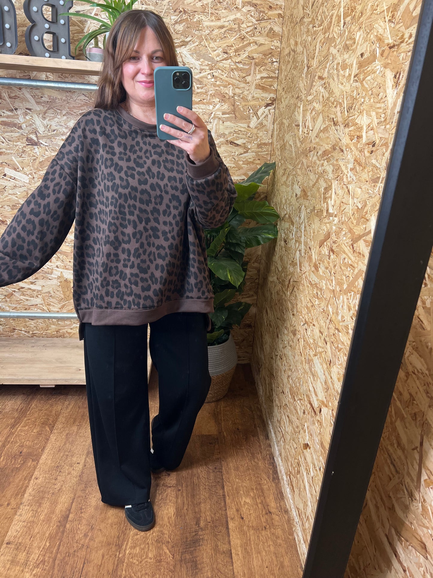 Oversized Leopard Sweatshirt