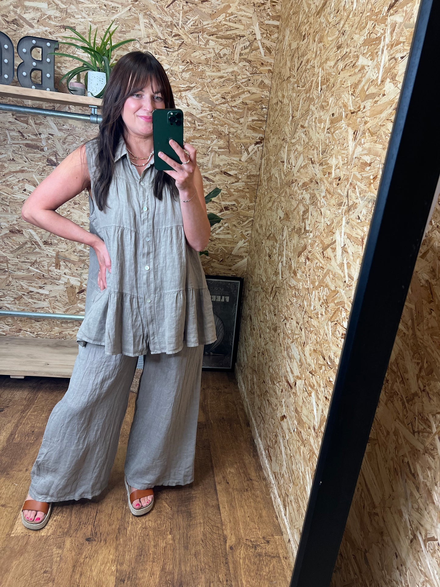 Athena Linen Tiered Shirt