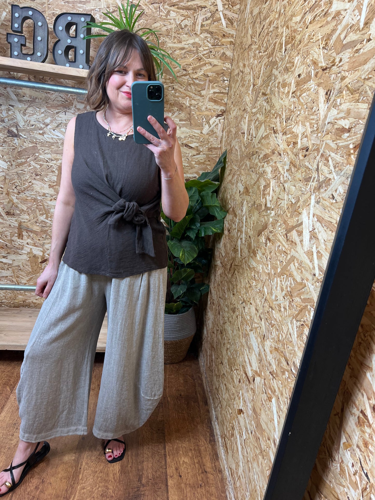 Nola Tie Front Top