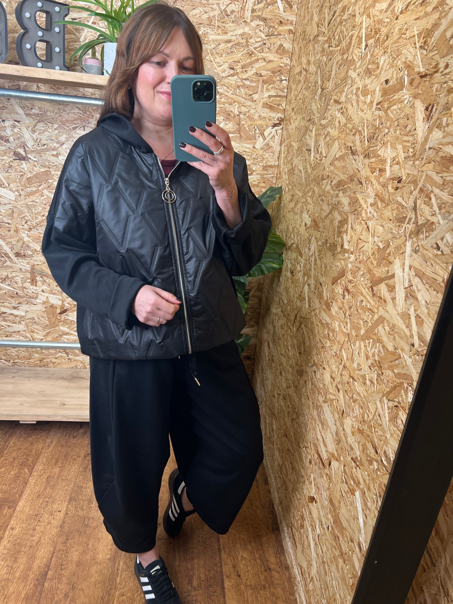 Lightweight Quilted Zip Hoodie