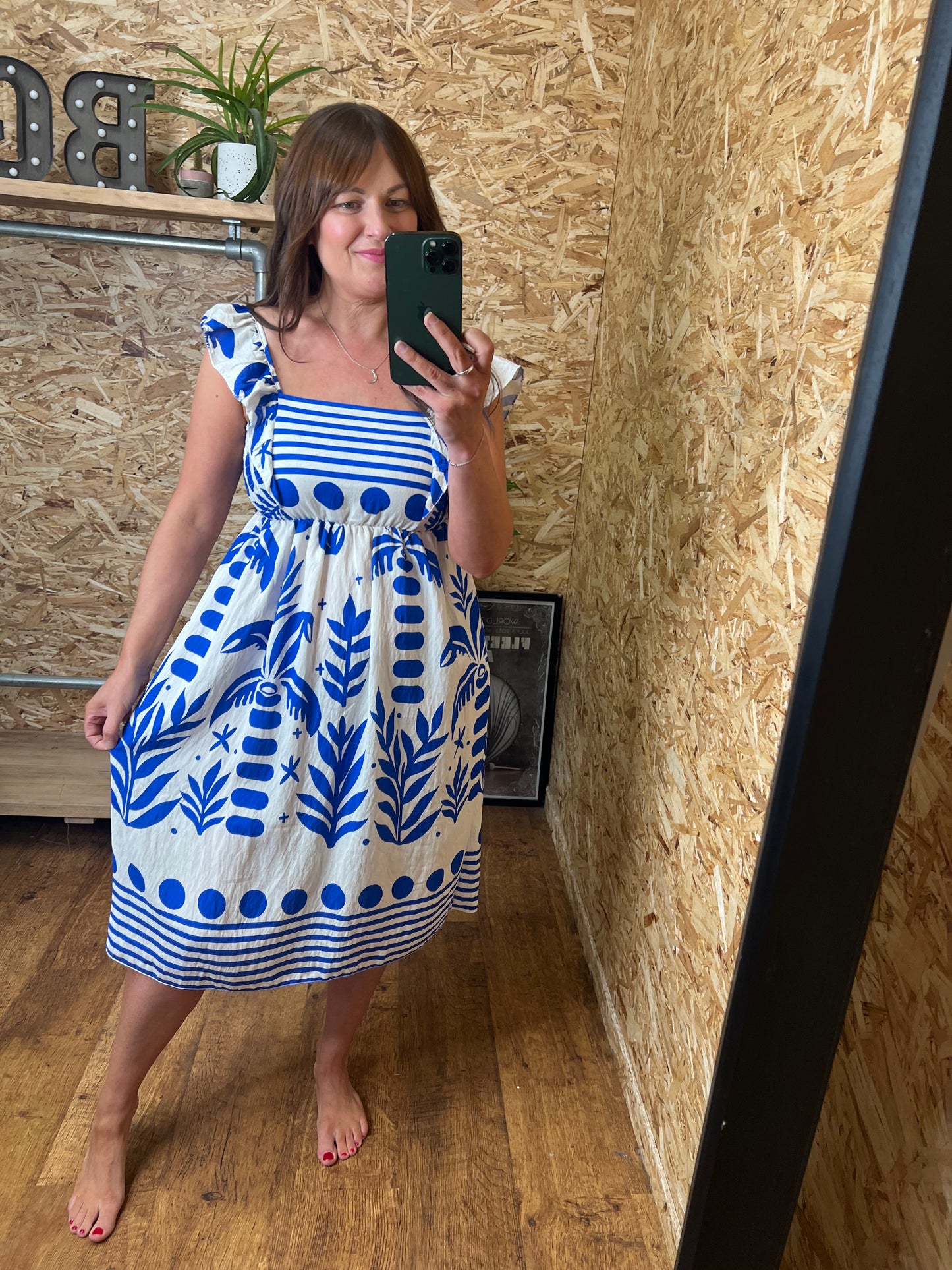 Palm Stripe Dress