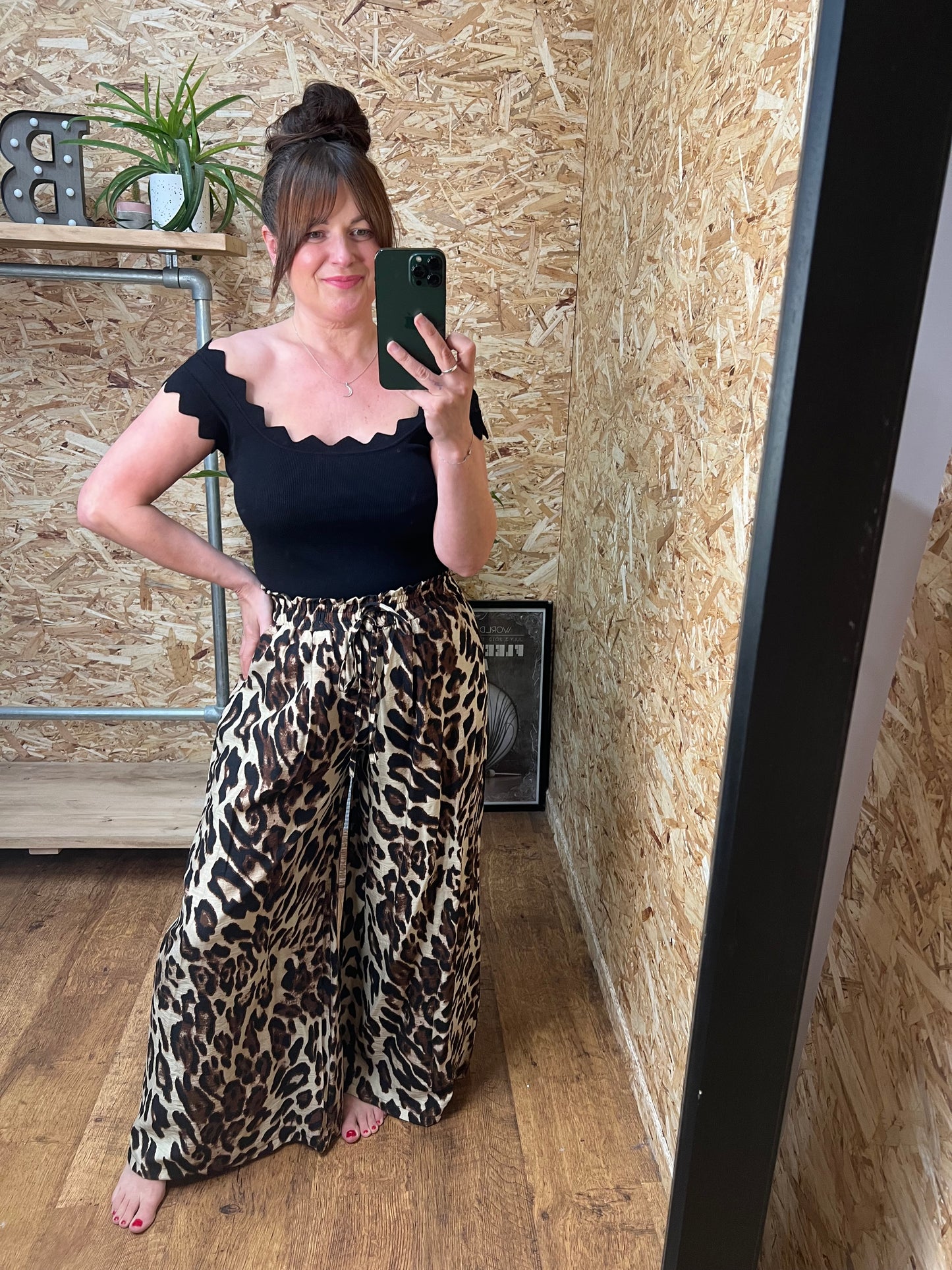 Leopard Palazzao Trousers
