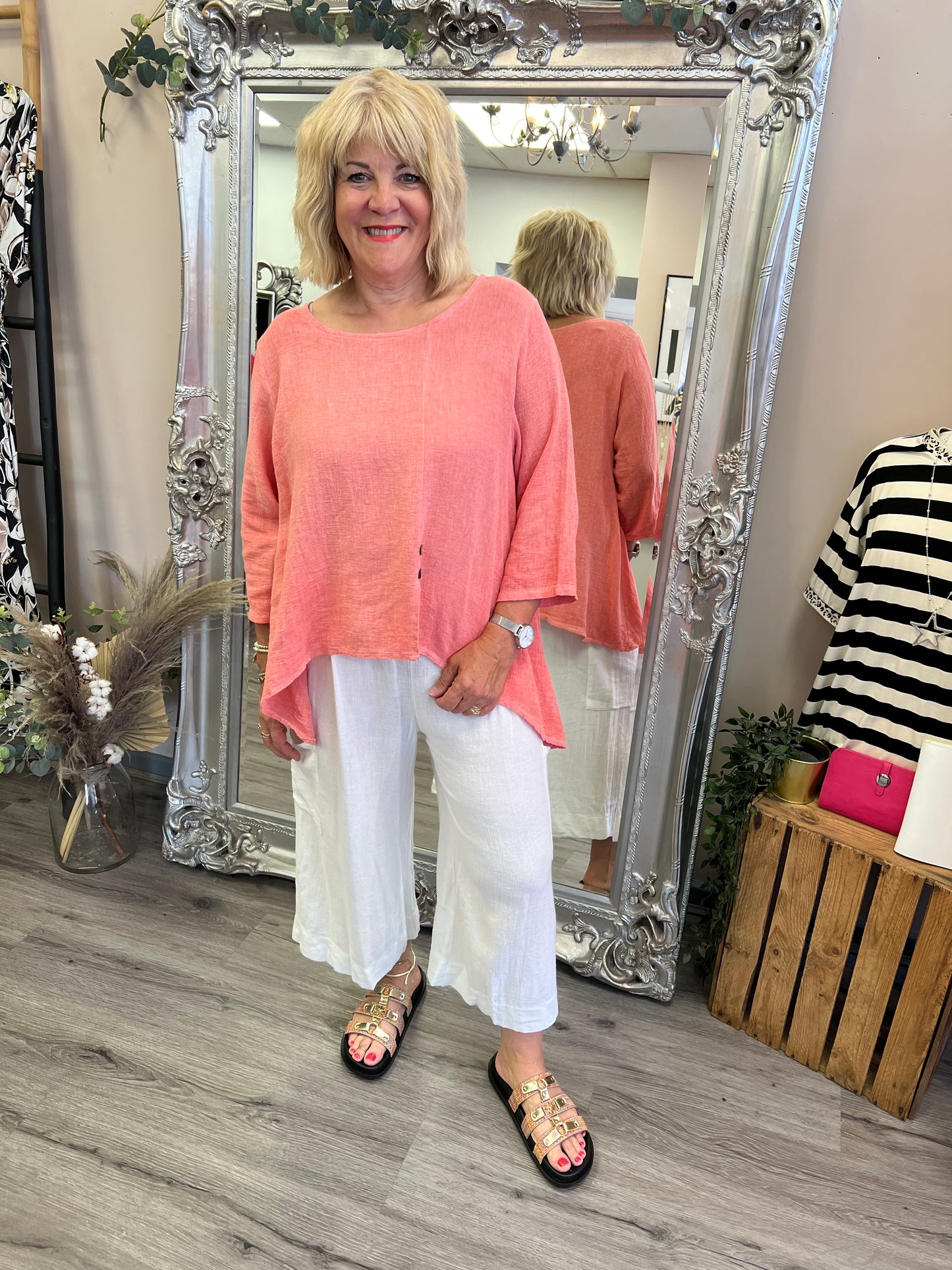 Nola Button Detail Top