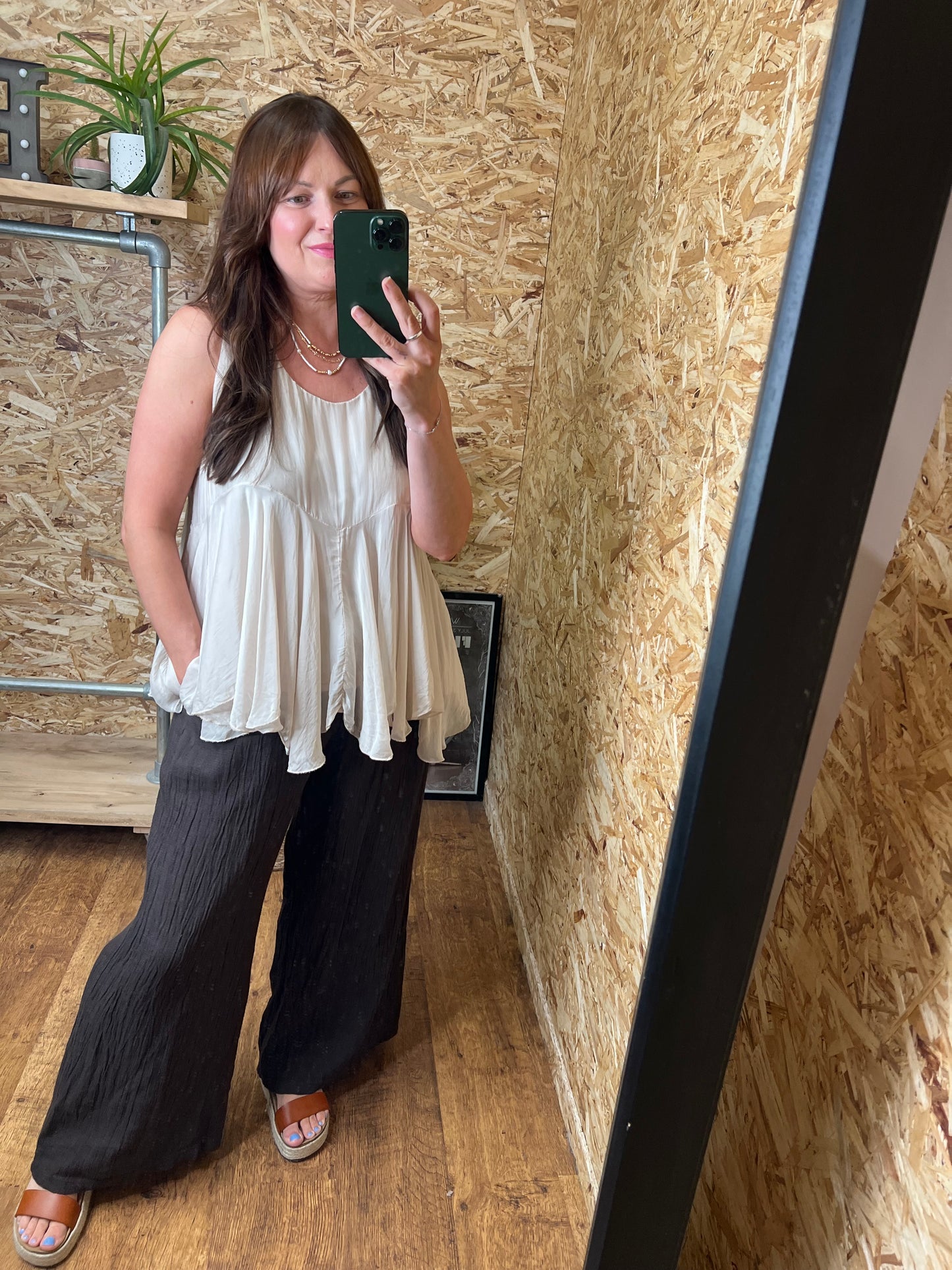 Lorella Silk Mix Top