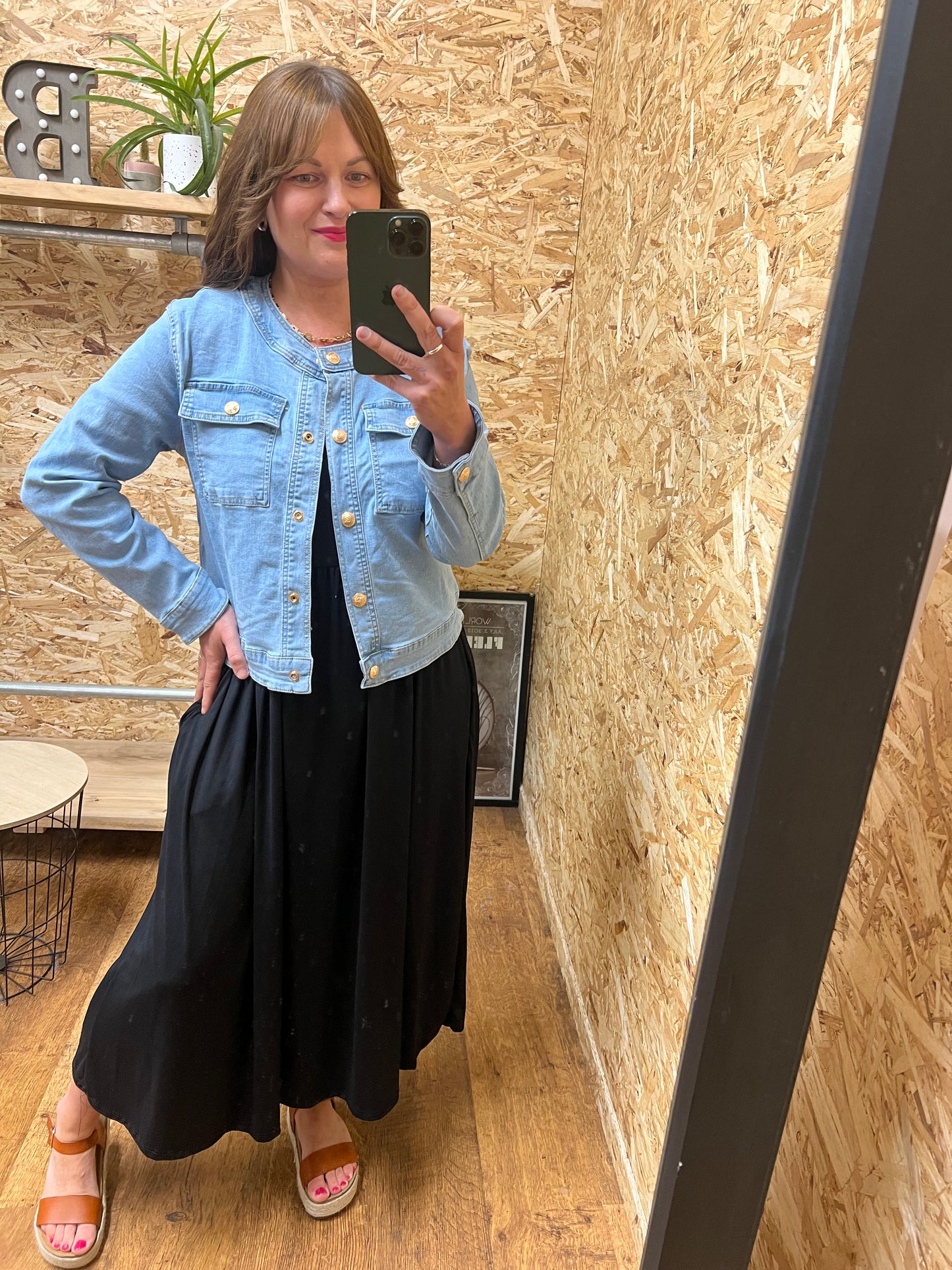 Gold Button Denim Jacket