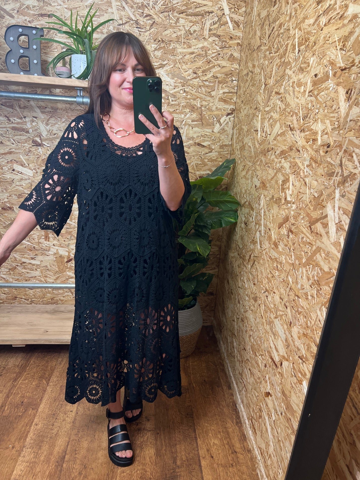 Crochet Midi Dress
