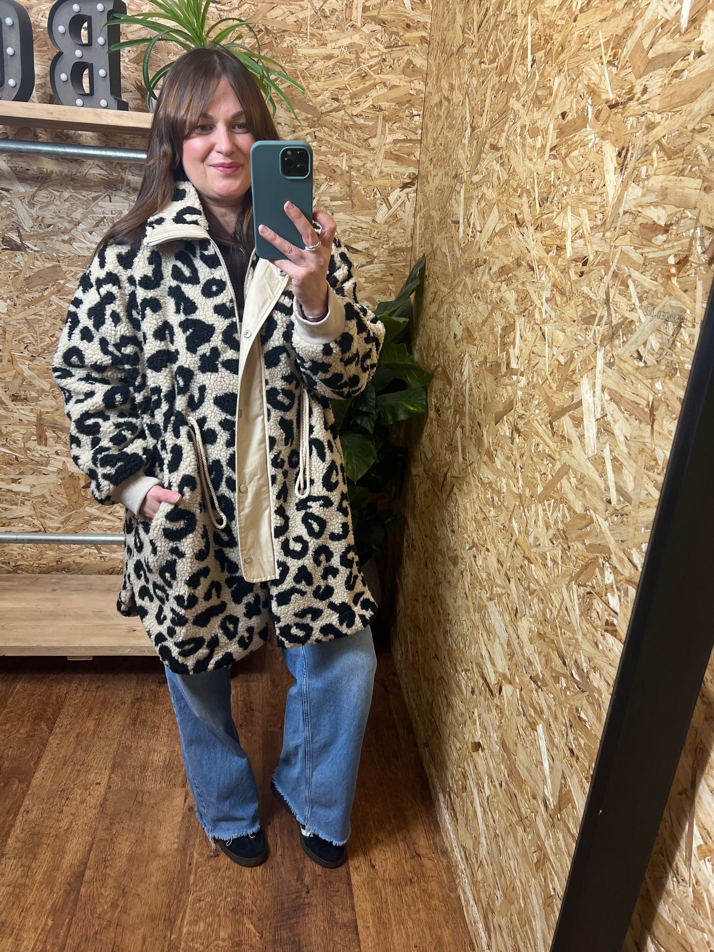 Leopard Teddy Fleece Jacket