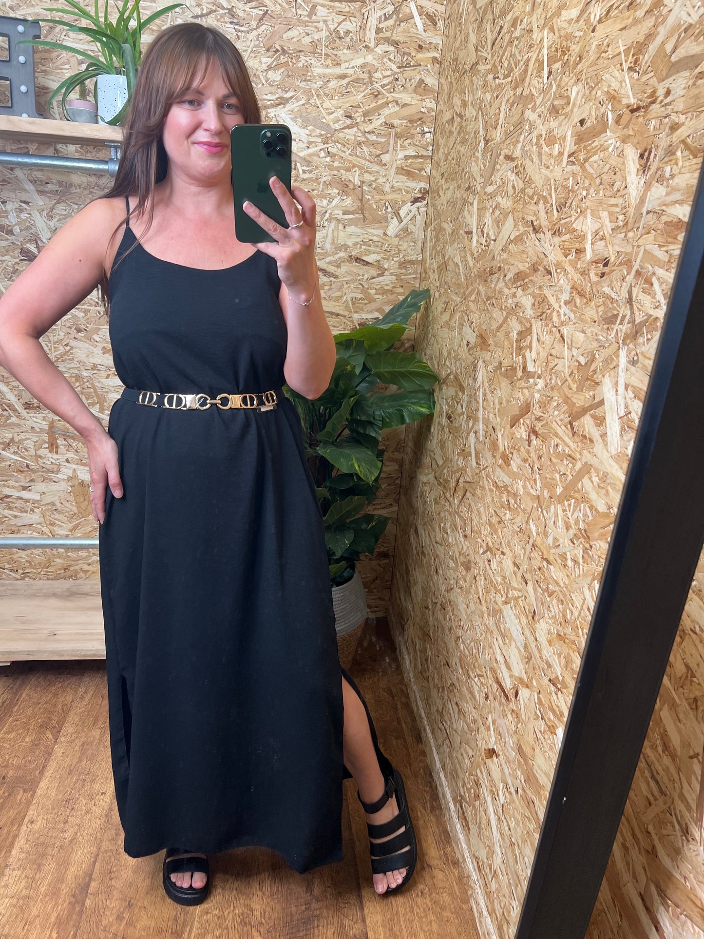 Slide Split Maxi Black