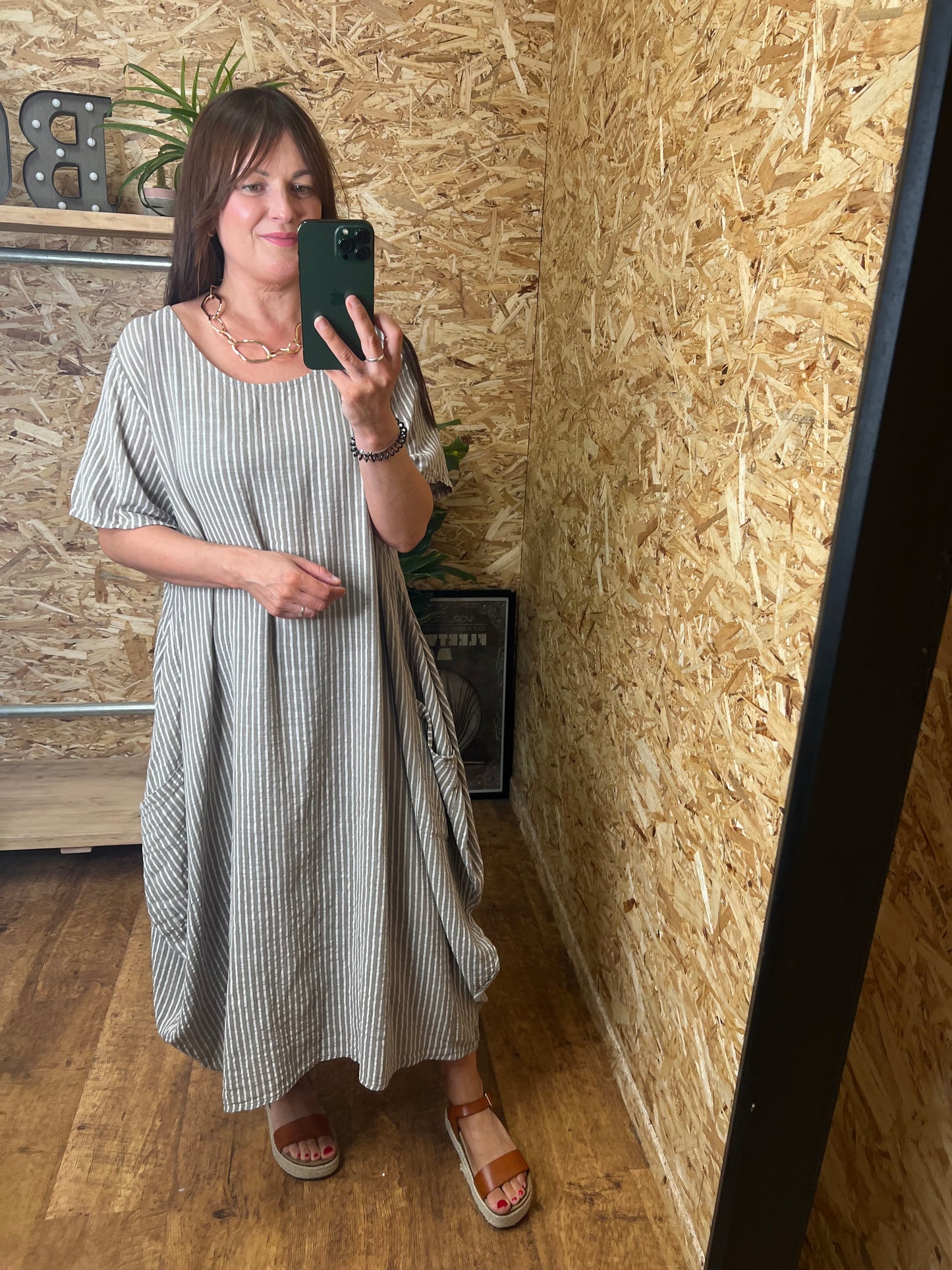 Stripe Cotton Maxi