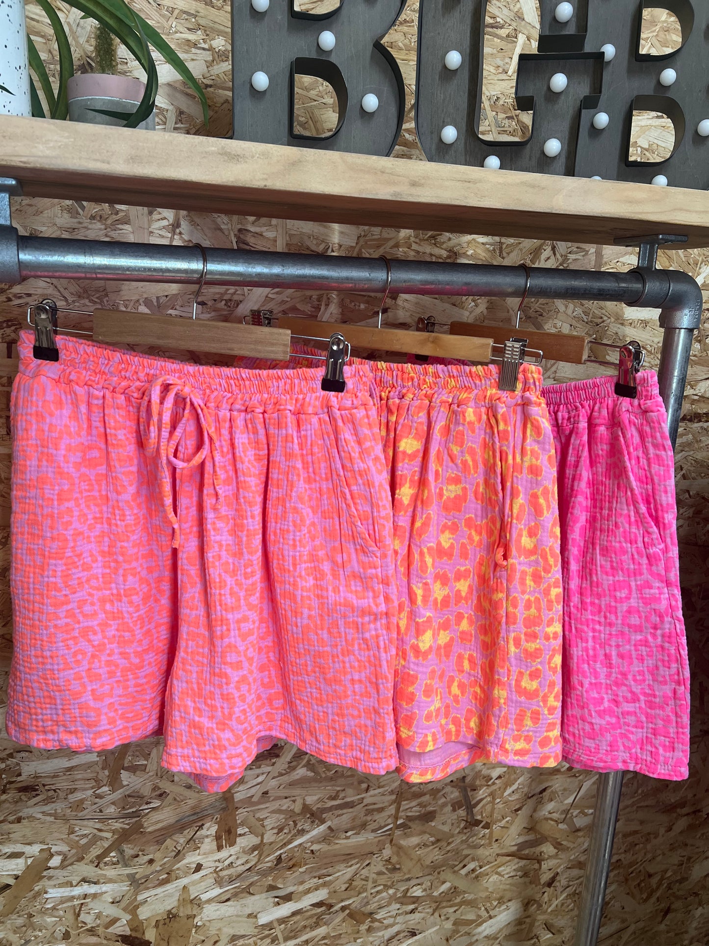 Neon Leopard Shorts