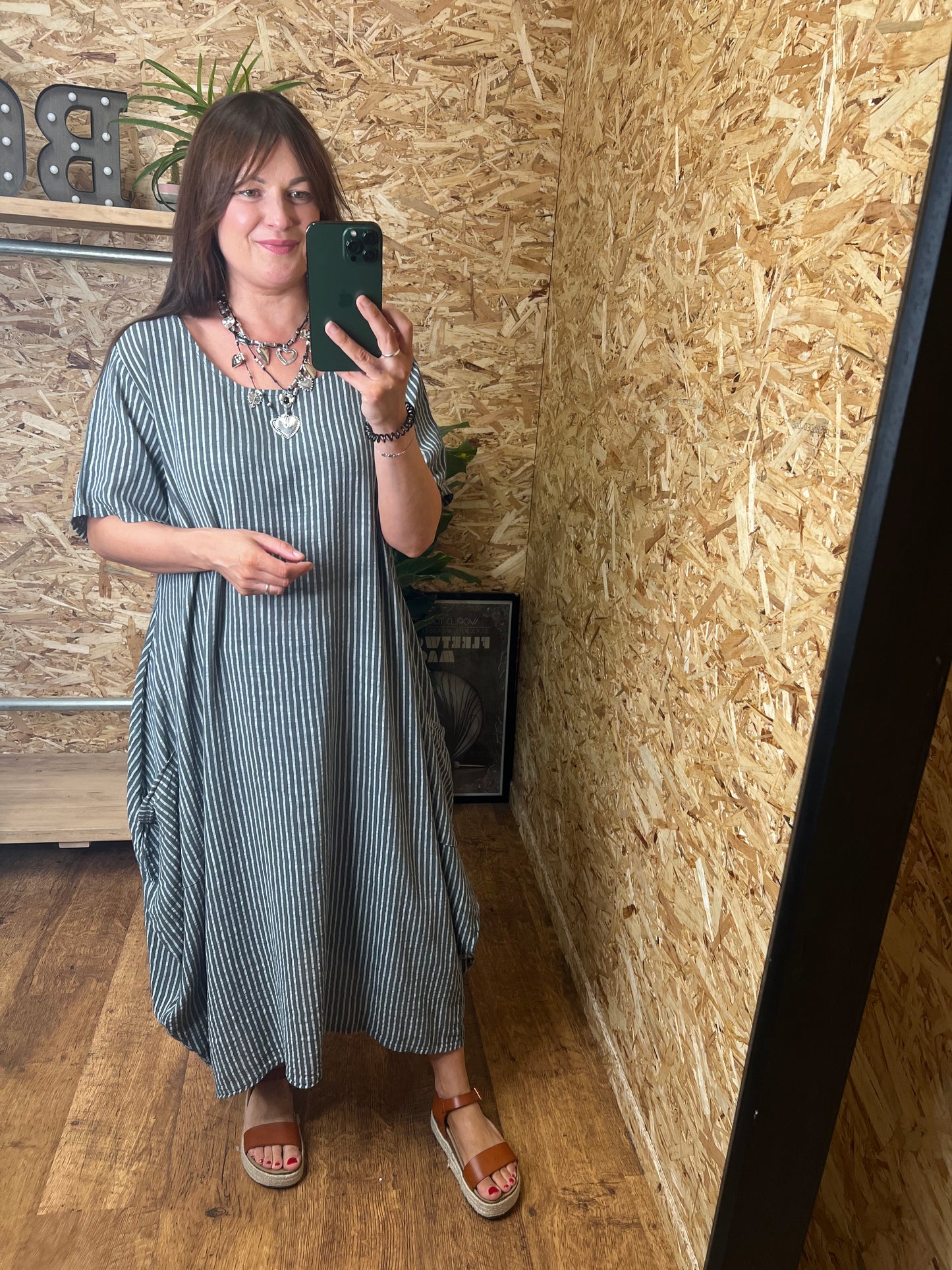 Stripe Cotton Maxi