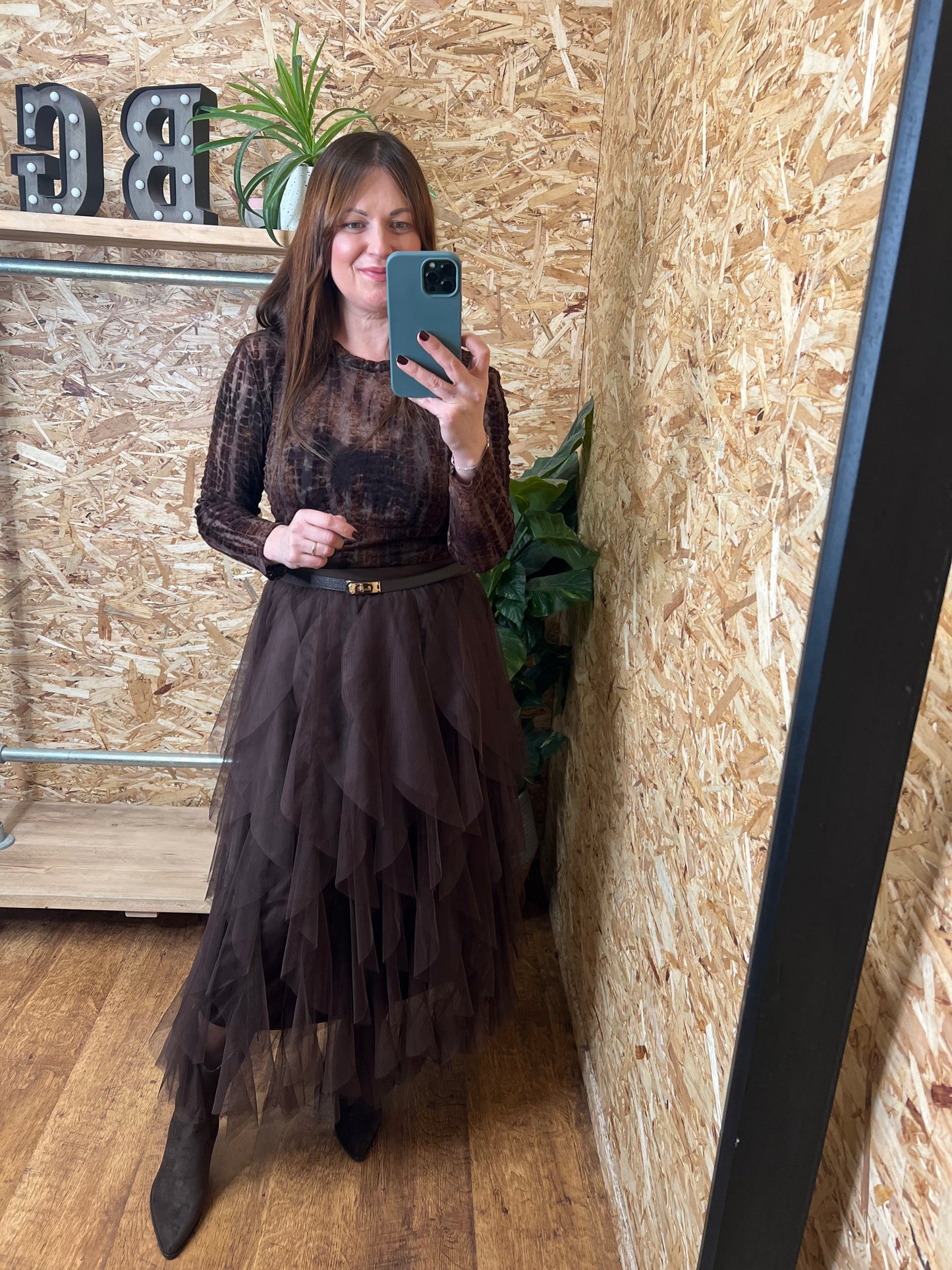 Chocolate Tulle Skirt