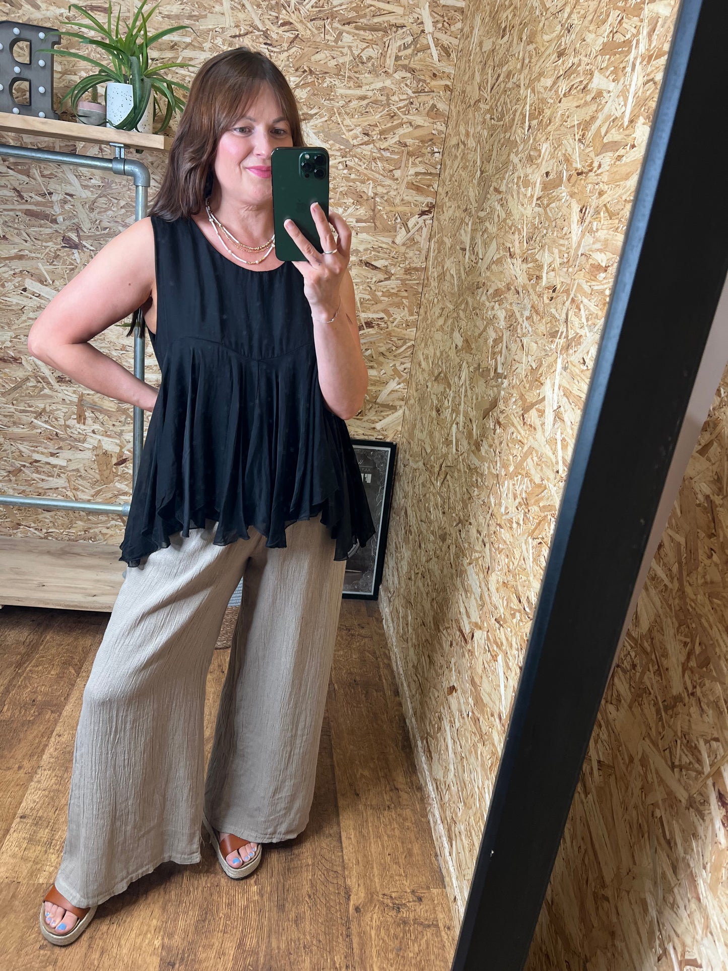 Lorella Silk Mix Top