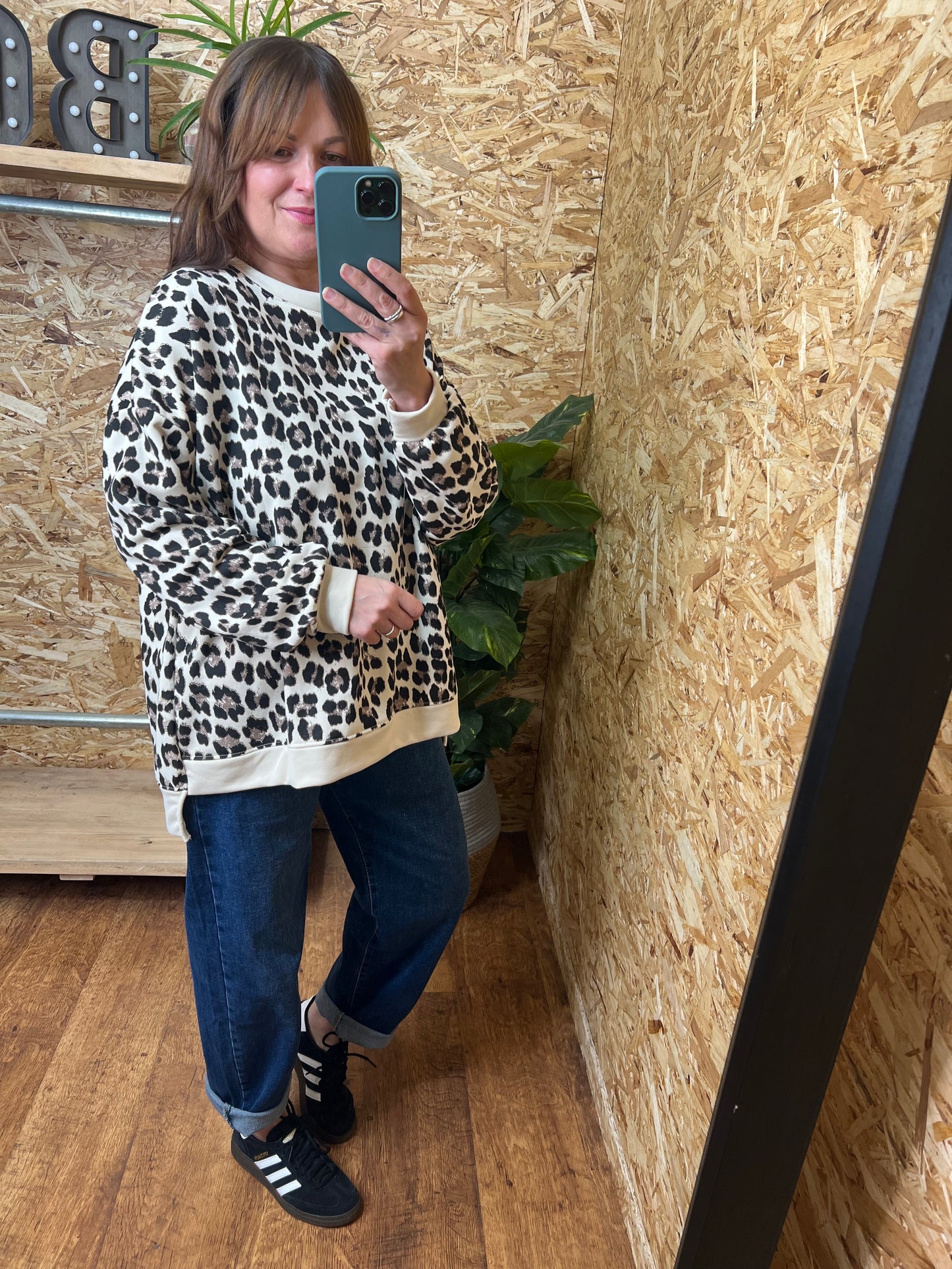 Oversized Leopard Sweatshirt