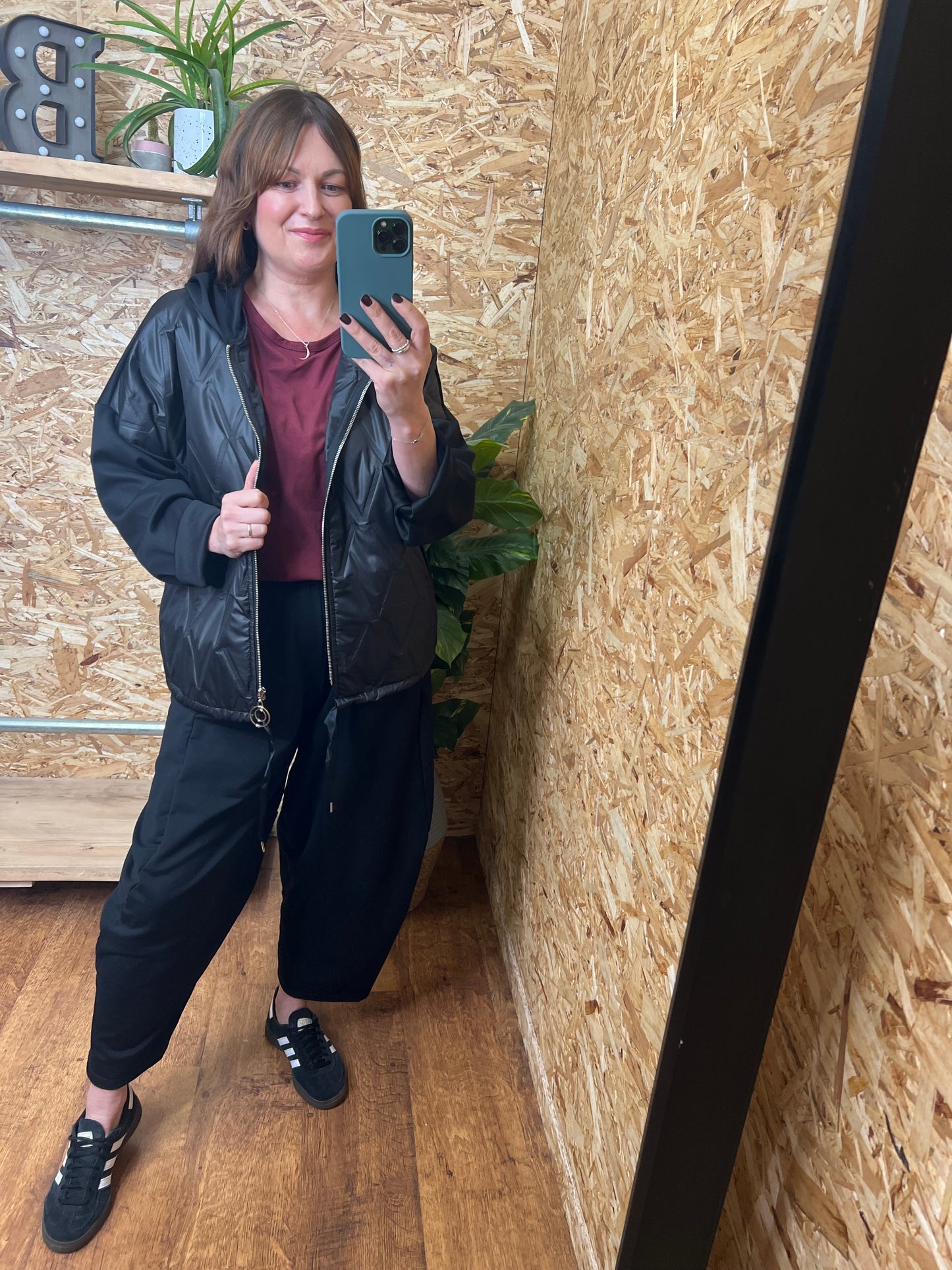 Lightweight Quilted Zip Hoodie