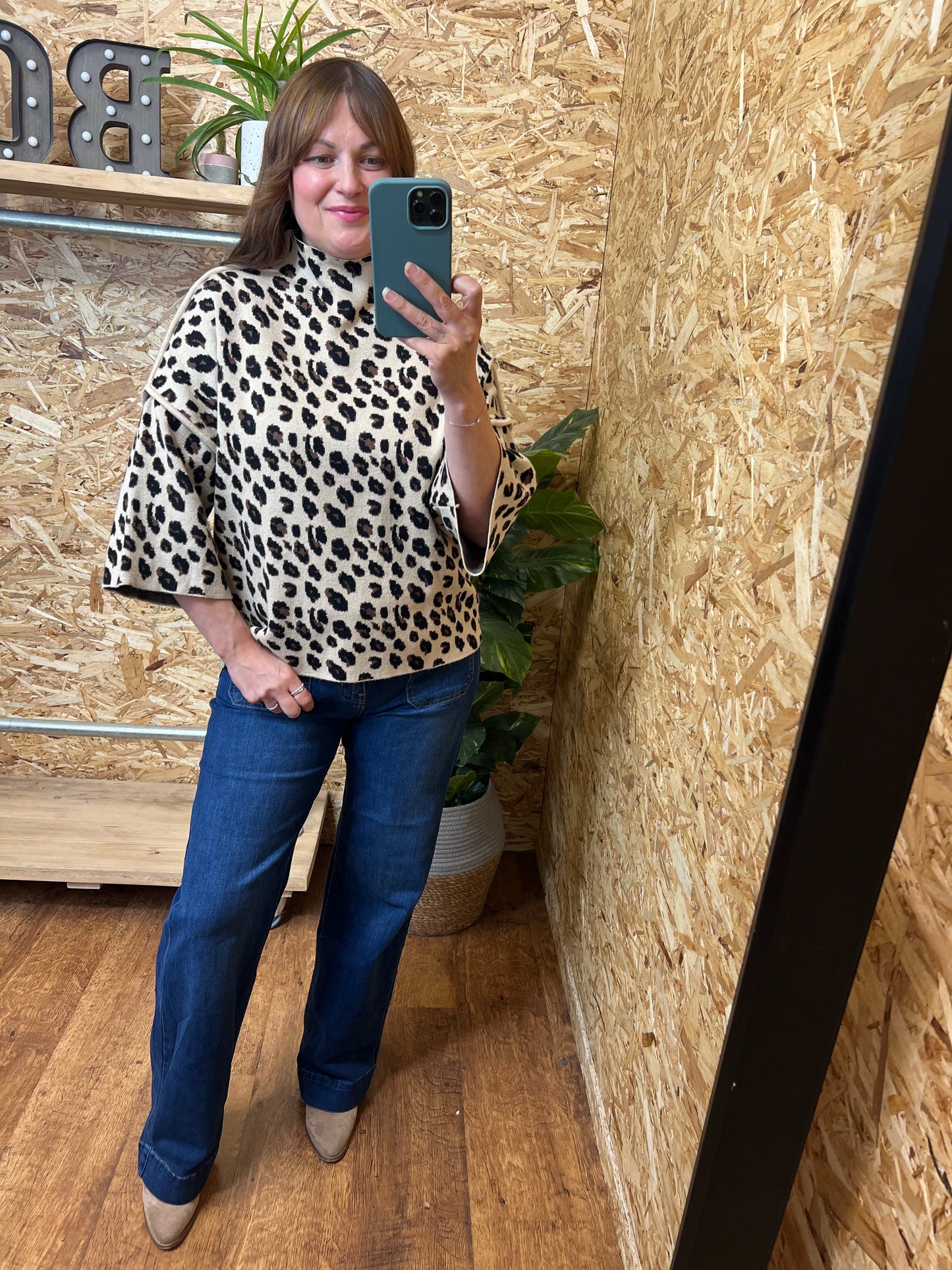 Leopard Short Sleeve Knit