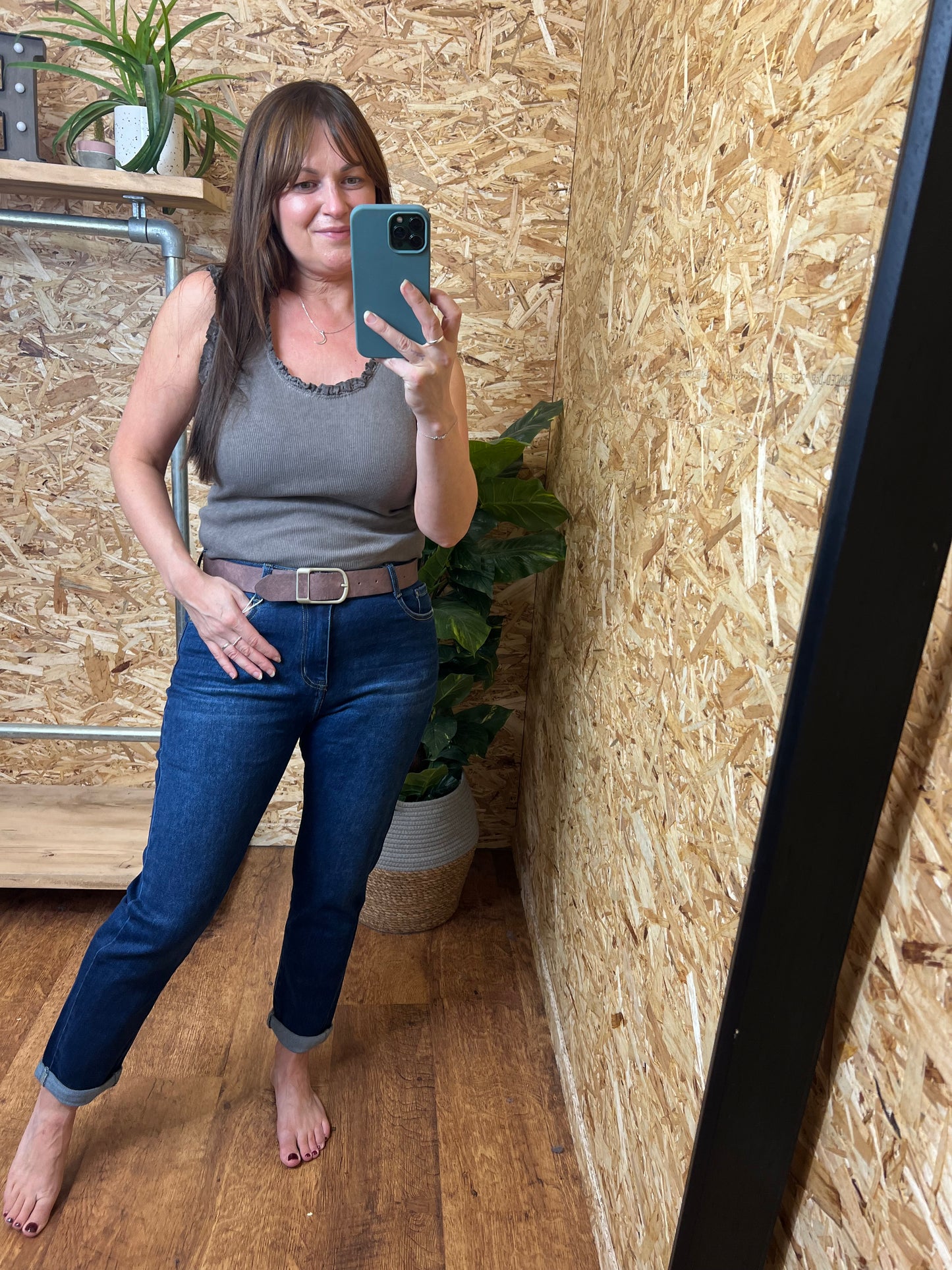 Dark Denim Mom Jeans