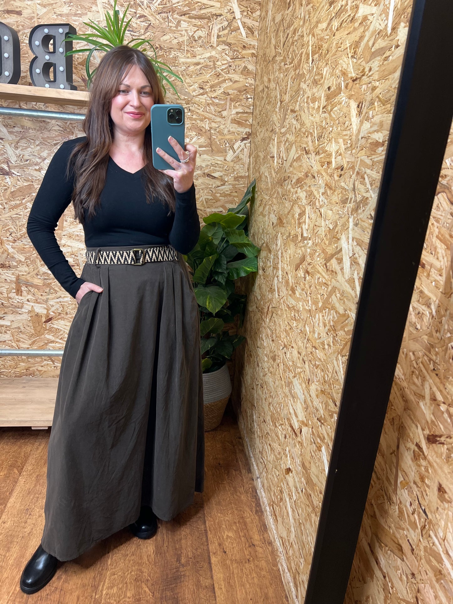 Needlecord Maxi Skirt