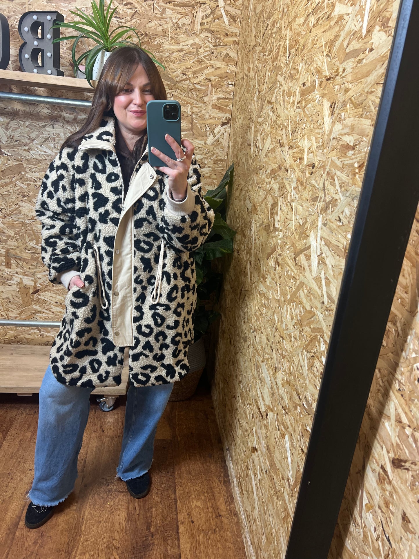 Leopard Teddy Fleece Jacket