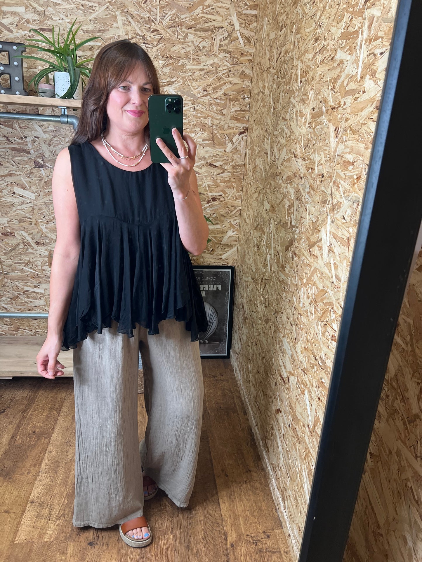 Lorella Silk Mix Top