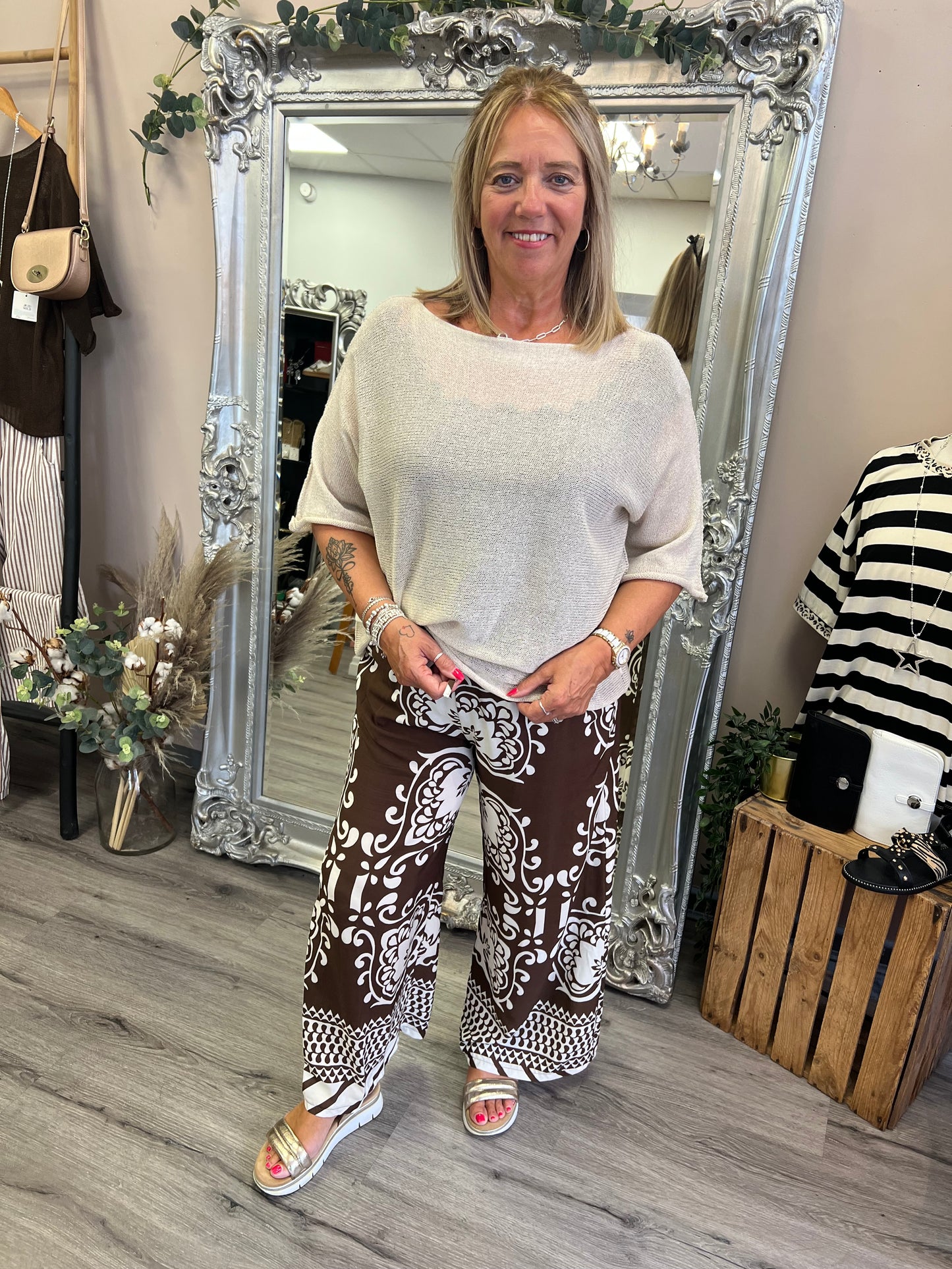 Tile Print Trousers