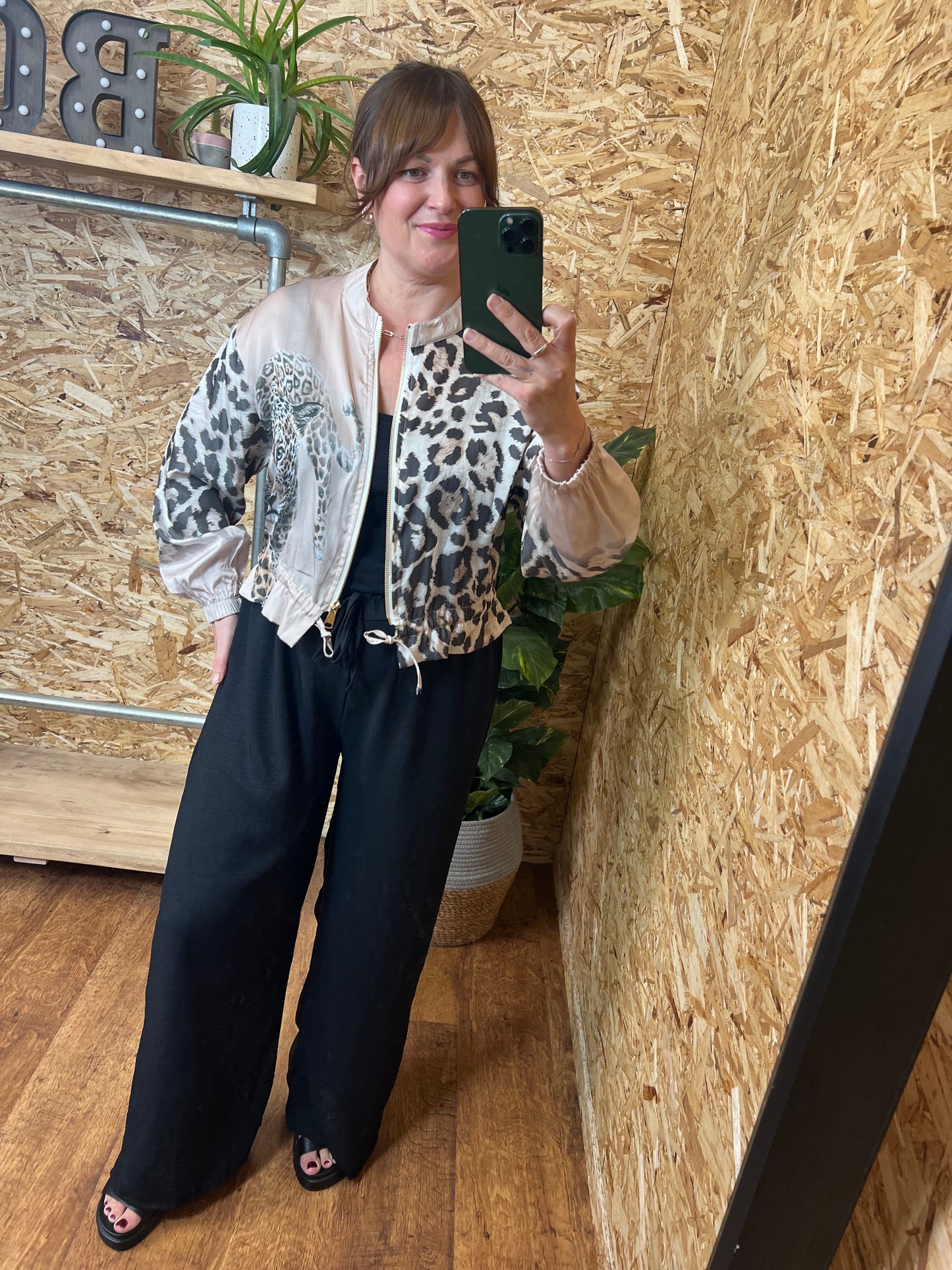 Leopard Print Bomber Jacket