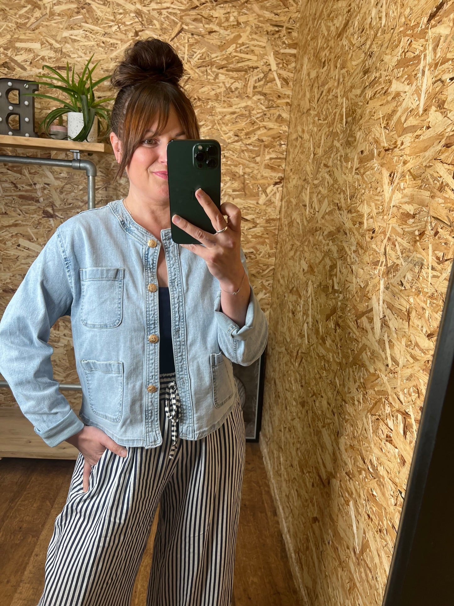 Gold Button Denim Jacket