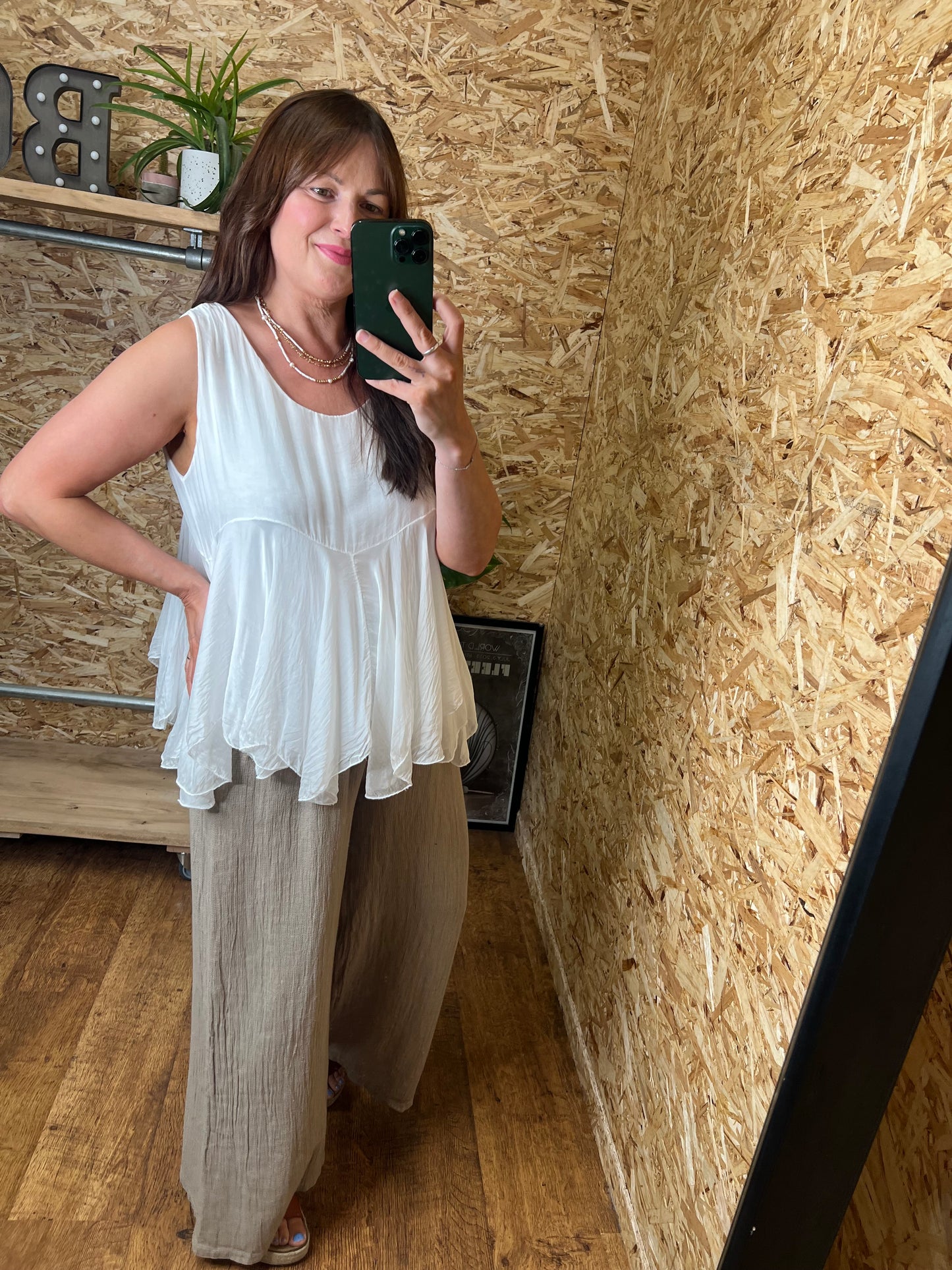 Lorella Silk Mix Top