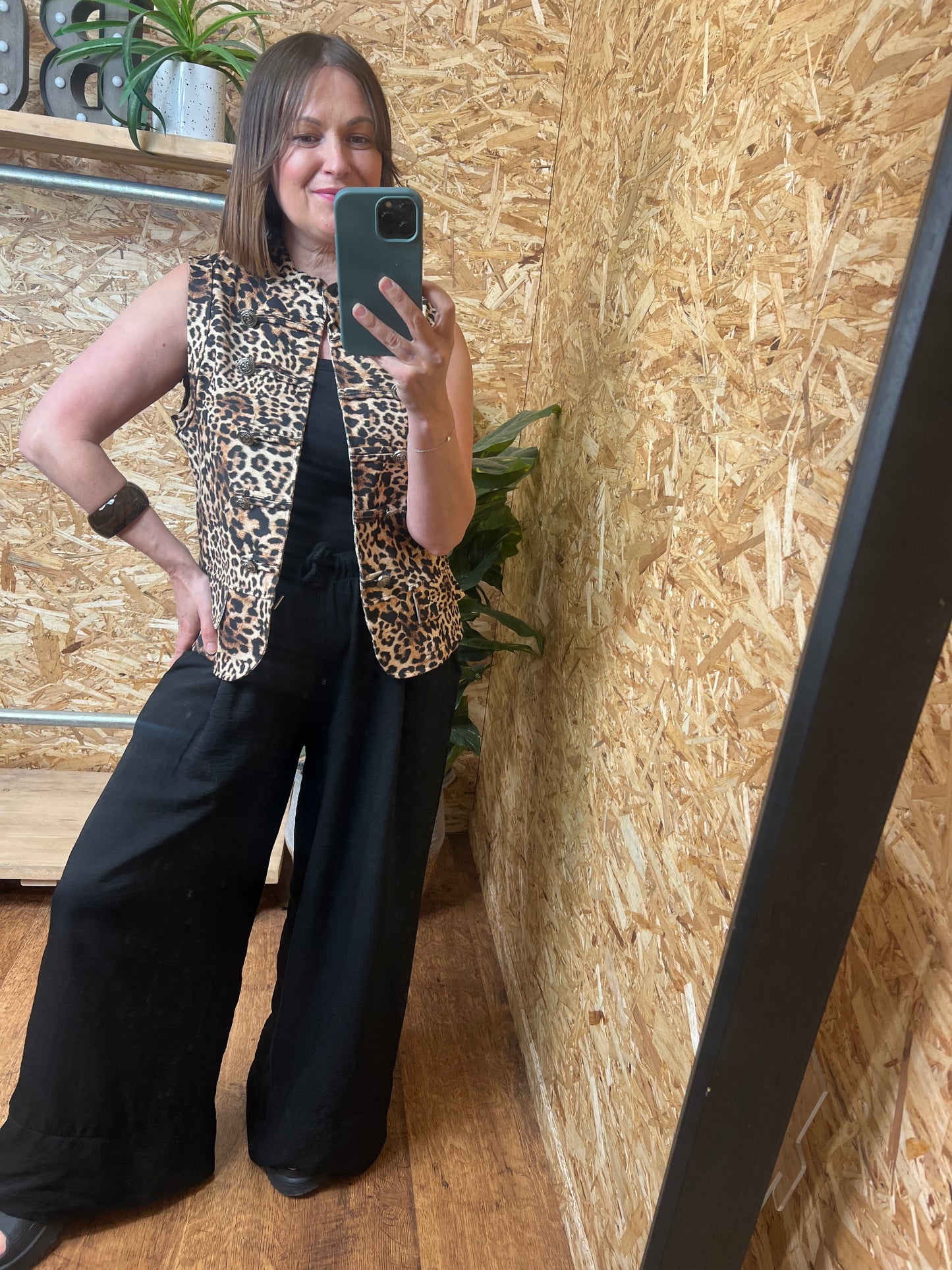 Animal Print Military Waistcoat