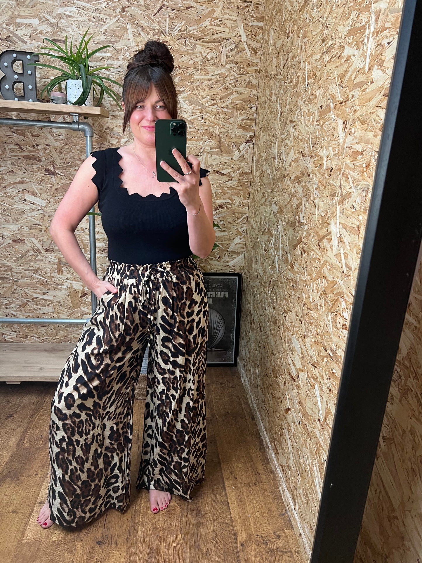 Leopard Palazzao Trousers