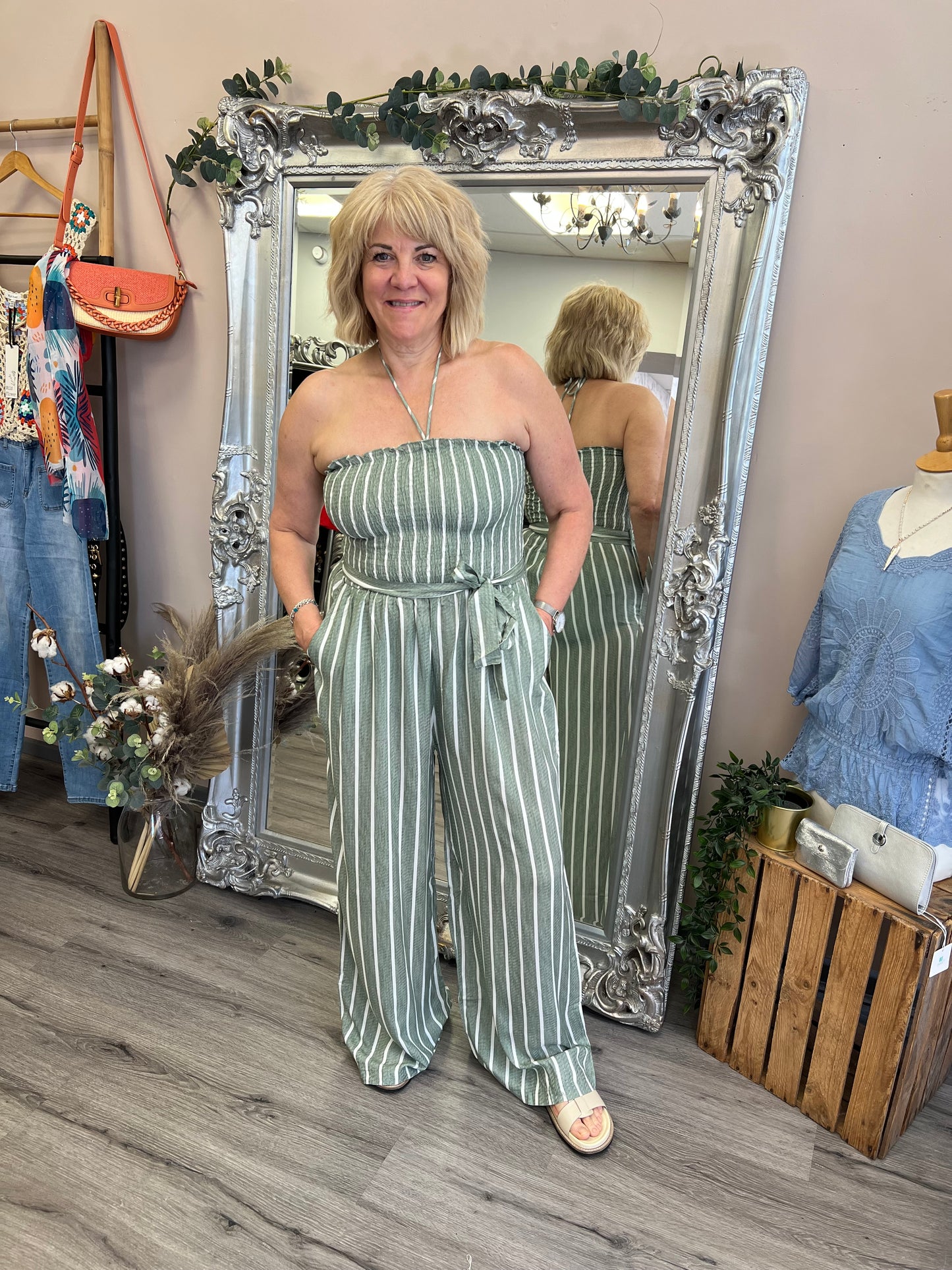 Pinstripe Jumpsuit