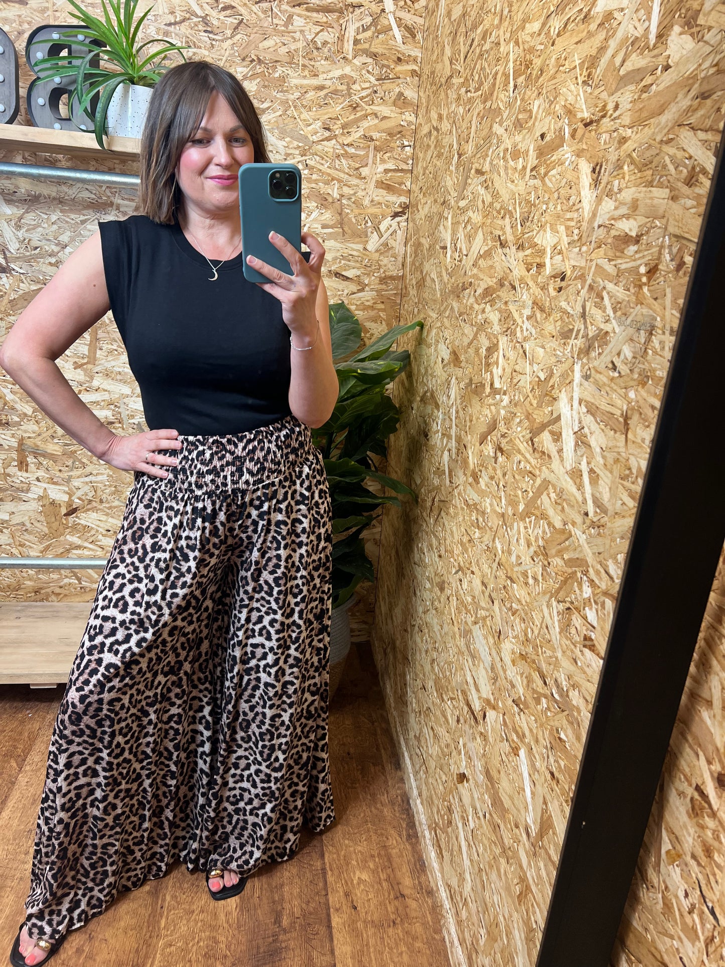 Leopard Palazzo Trousers
