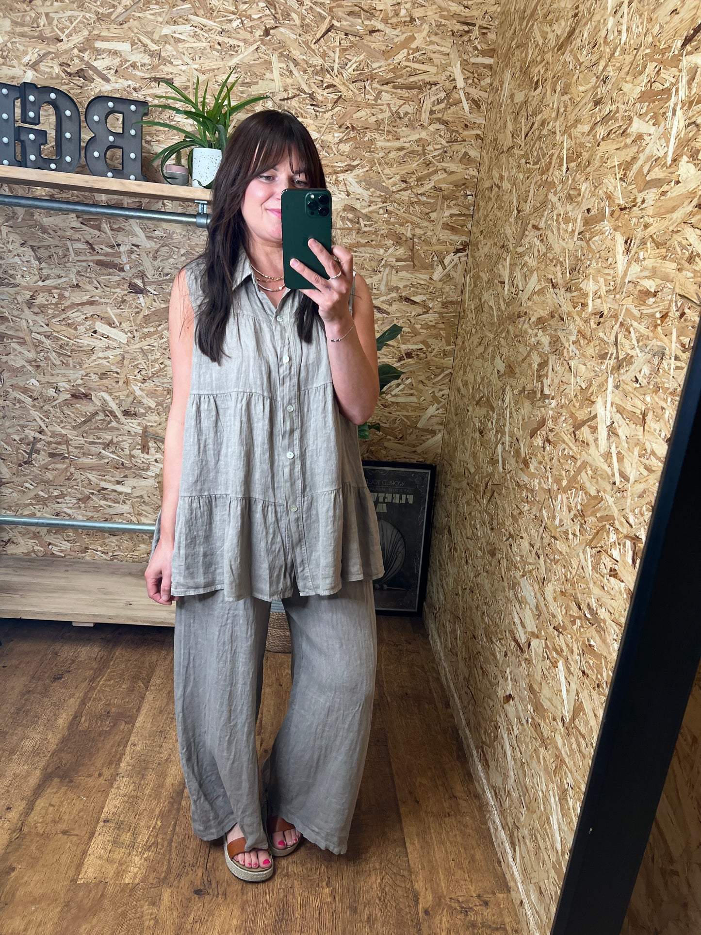 Athena Linen Tiered Shirt