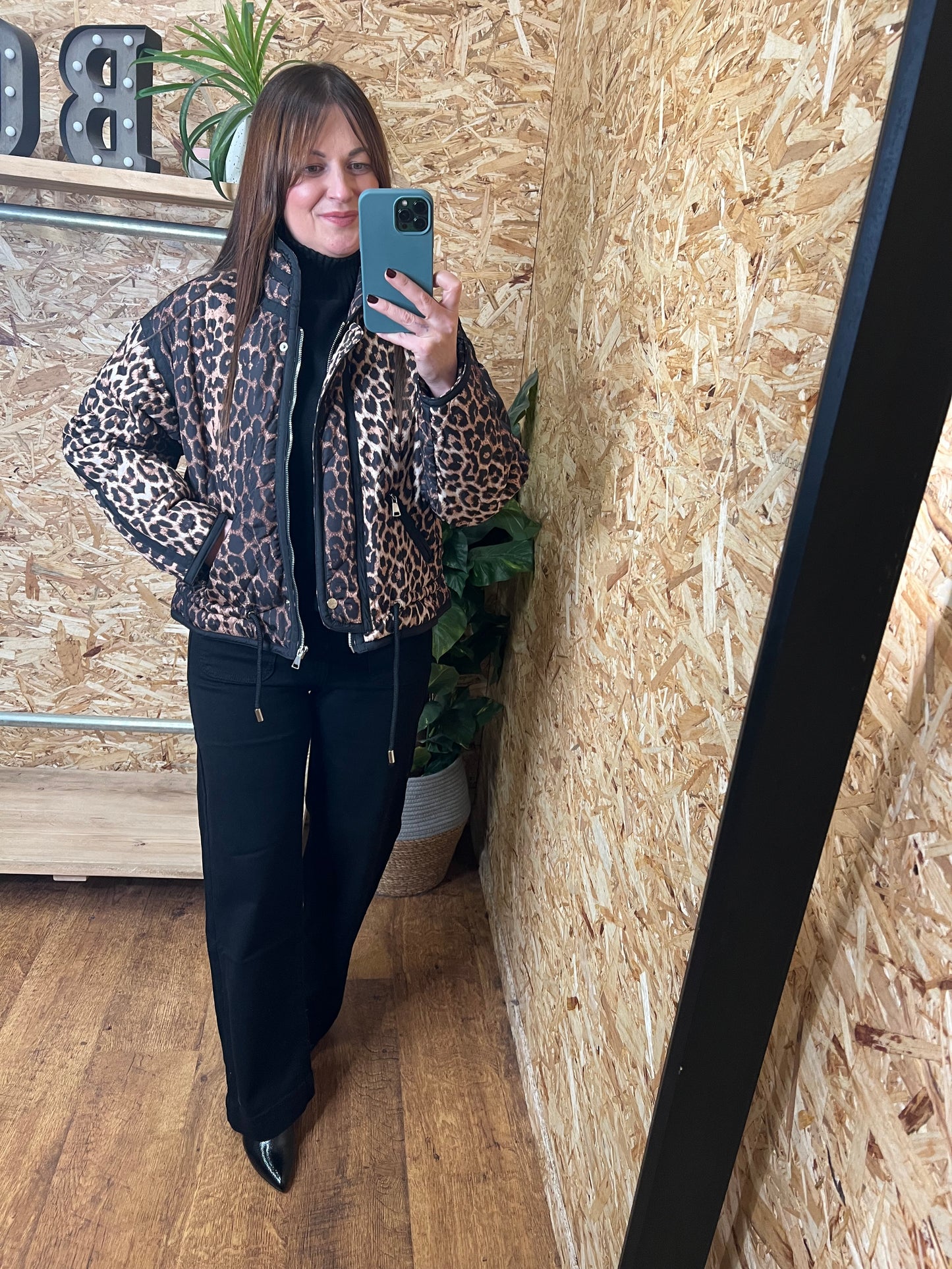 Lightweight Animal Print Padded Jacket