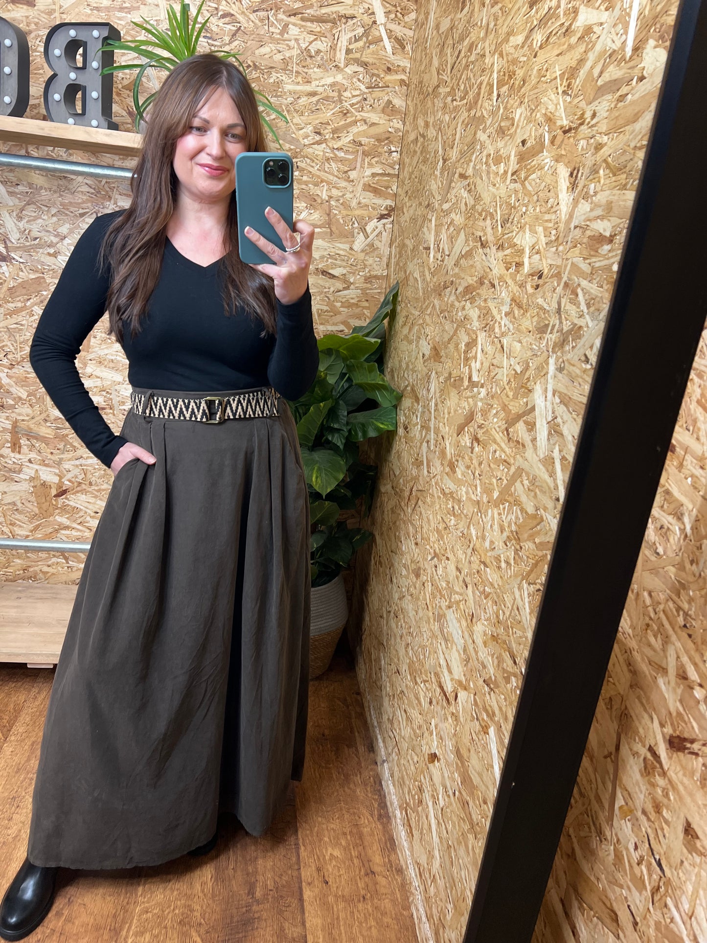 Needlecord Maxi Skirt