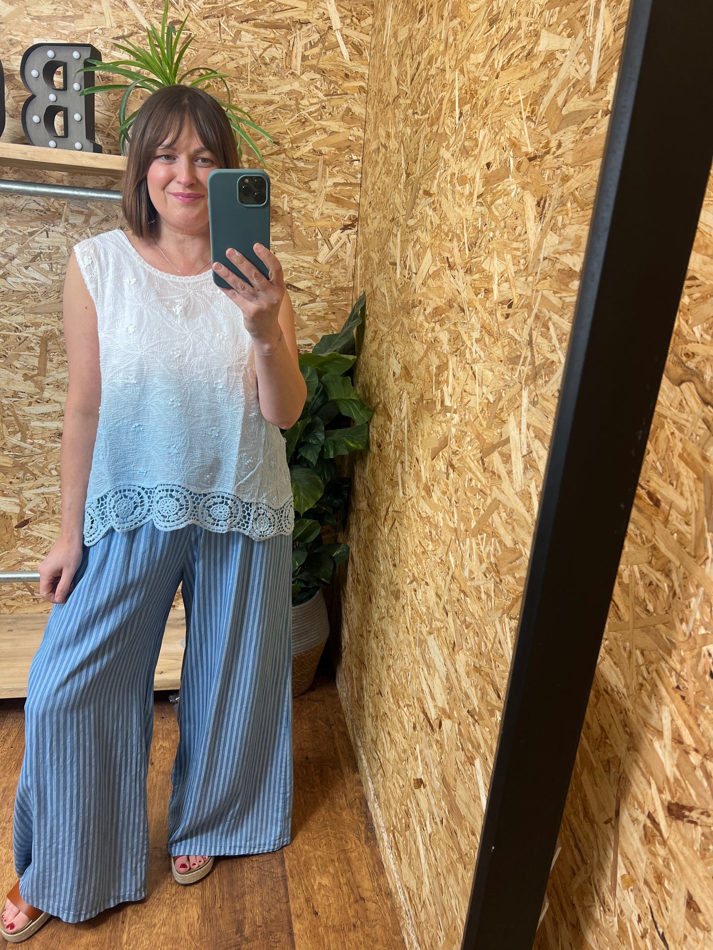 Denim Stripe Trousers