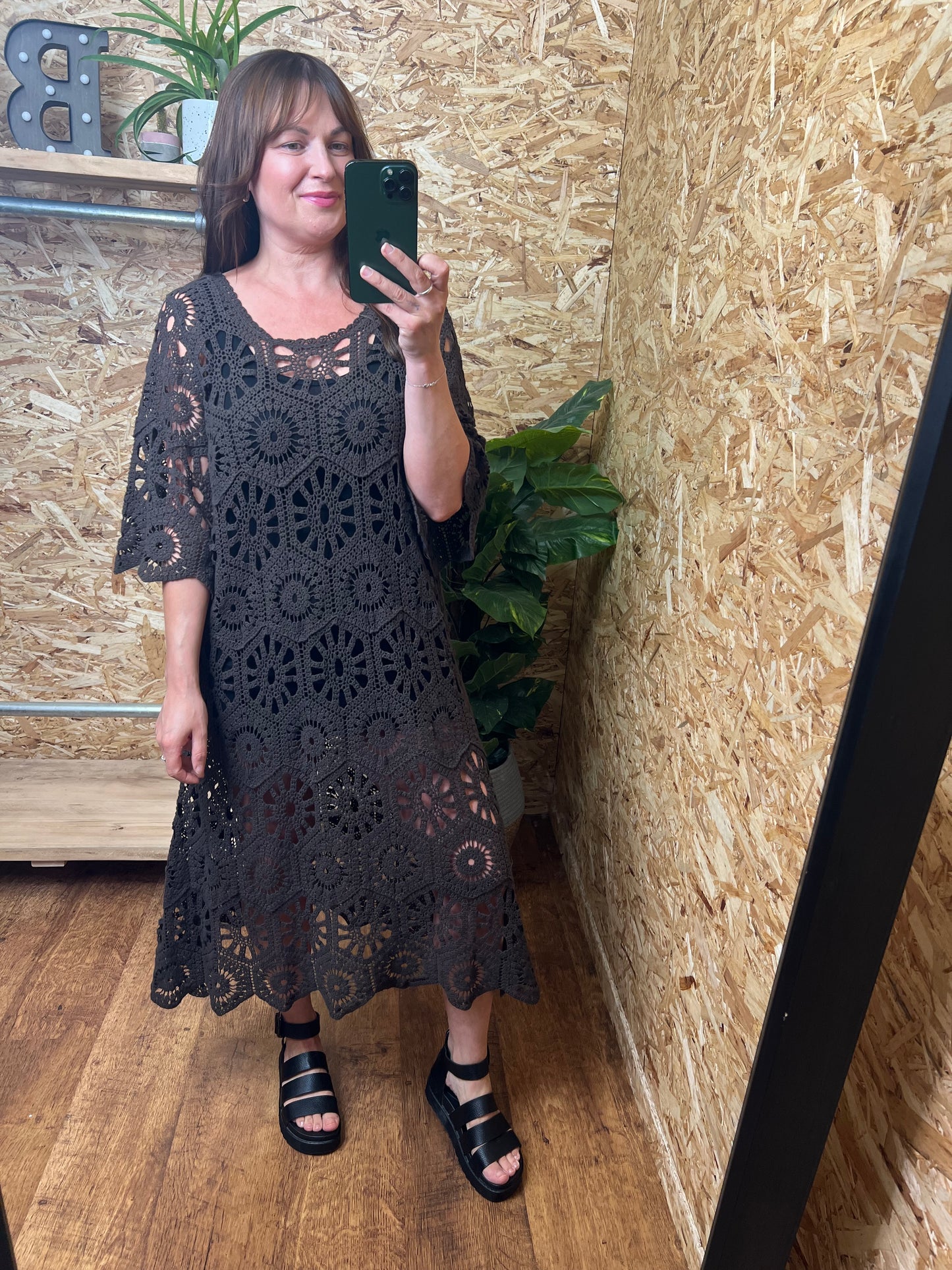 Crochet Midi Dress
