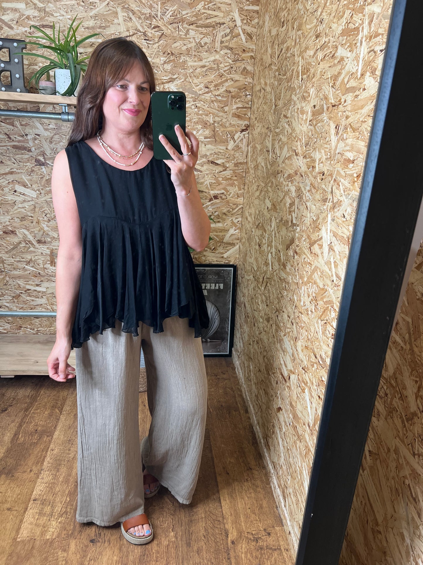Lorella Silk Mix Top