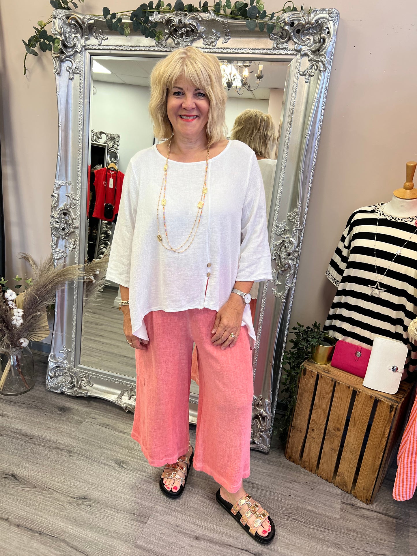 Nola Button Detail Top