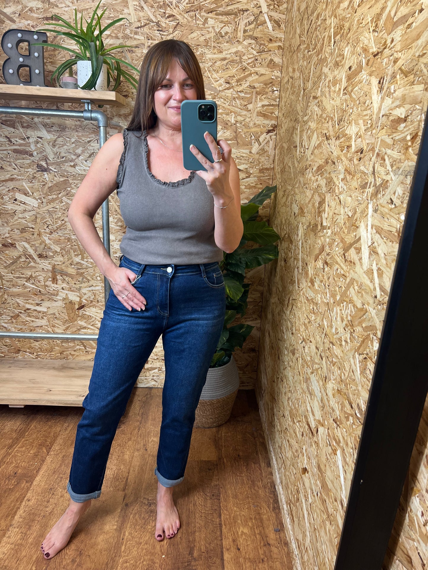 Dark Denim Mom Jeans
