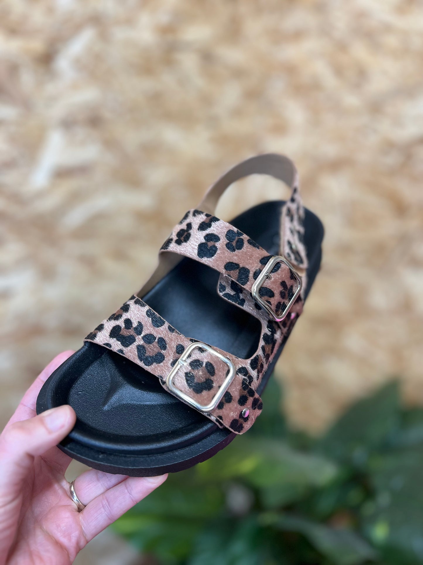 Leopard Buckle Sandals
