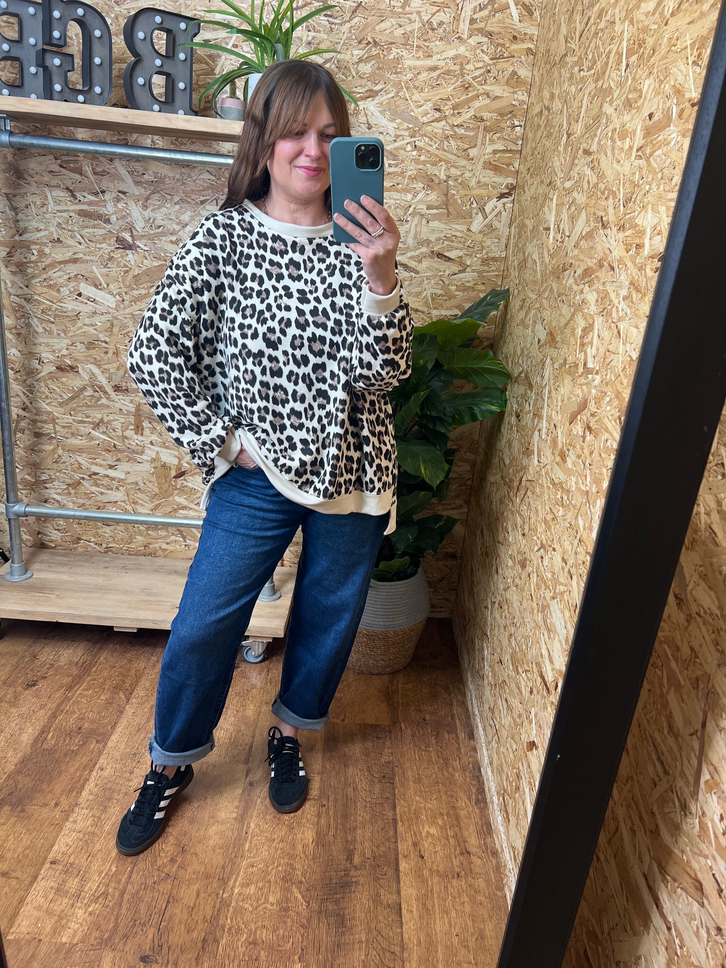 Oversized Leopard Sweatshirt
