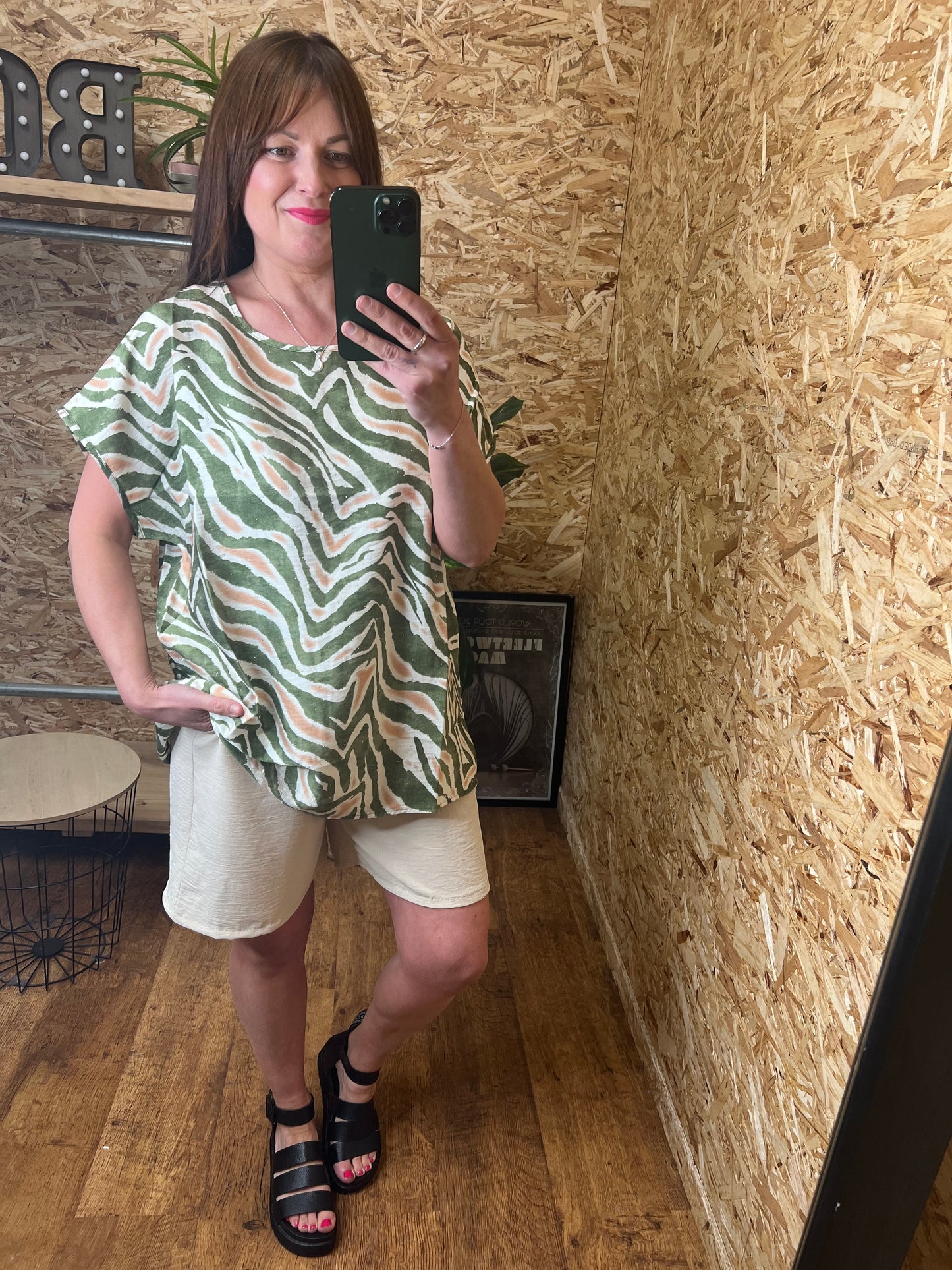 Zebra Stud Top