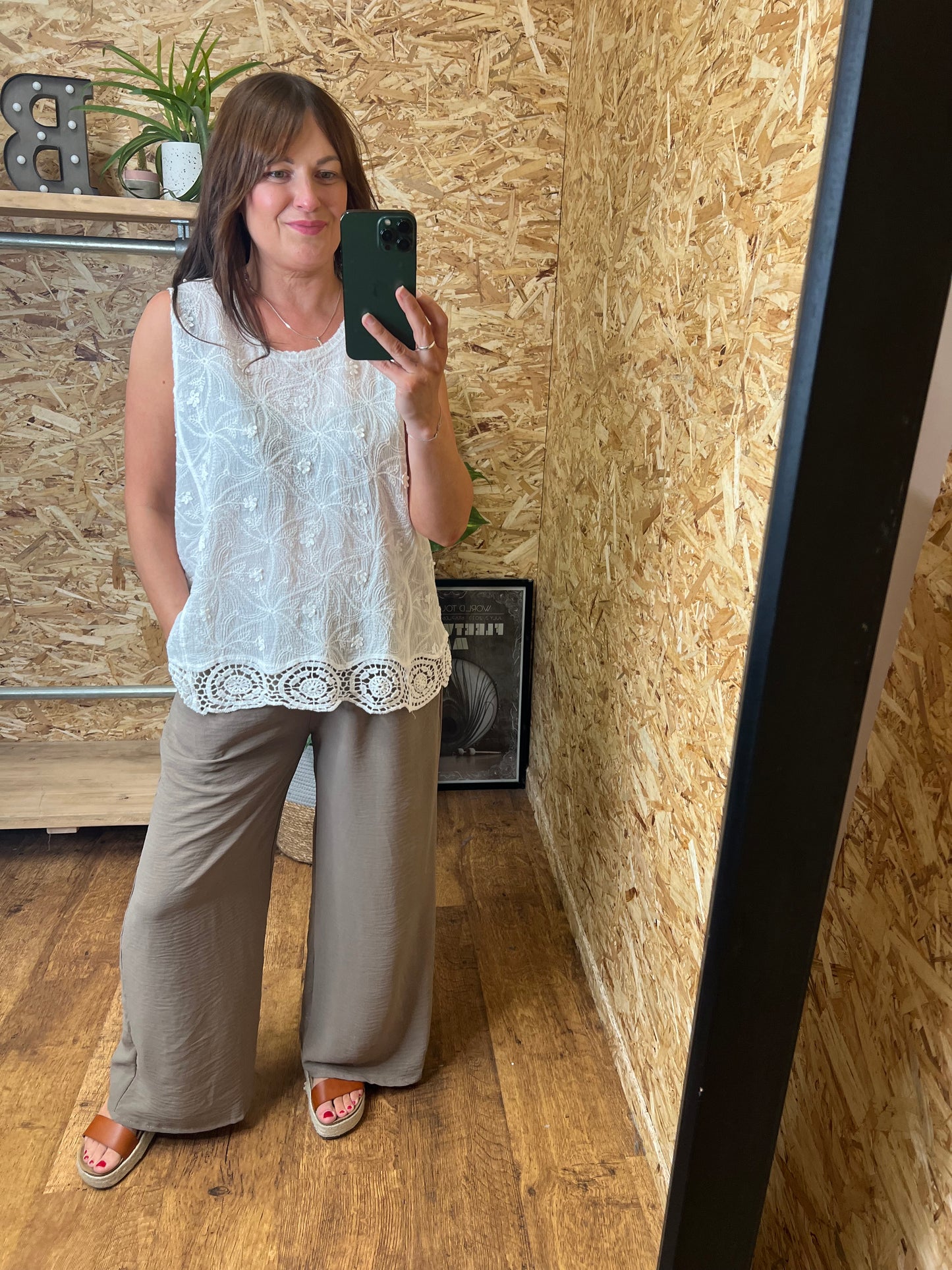 Lightweight Wide Leg Trousers⁷