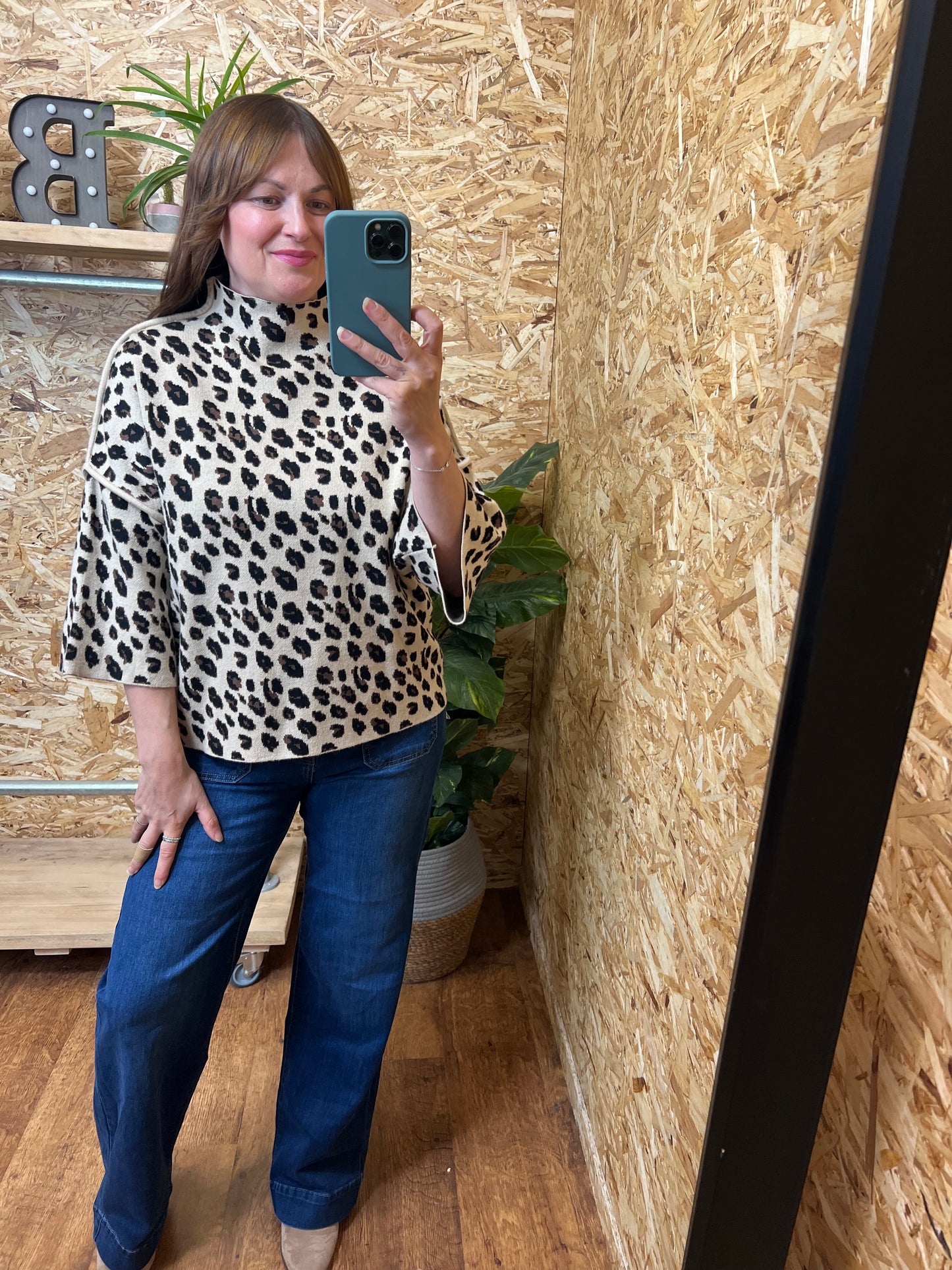 Leopard Short Sleeve Knit